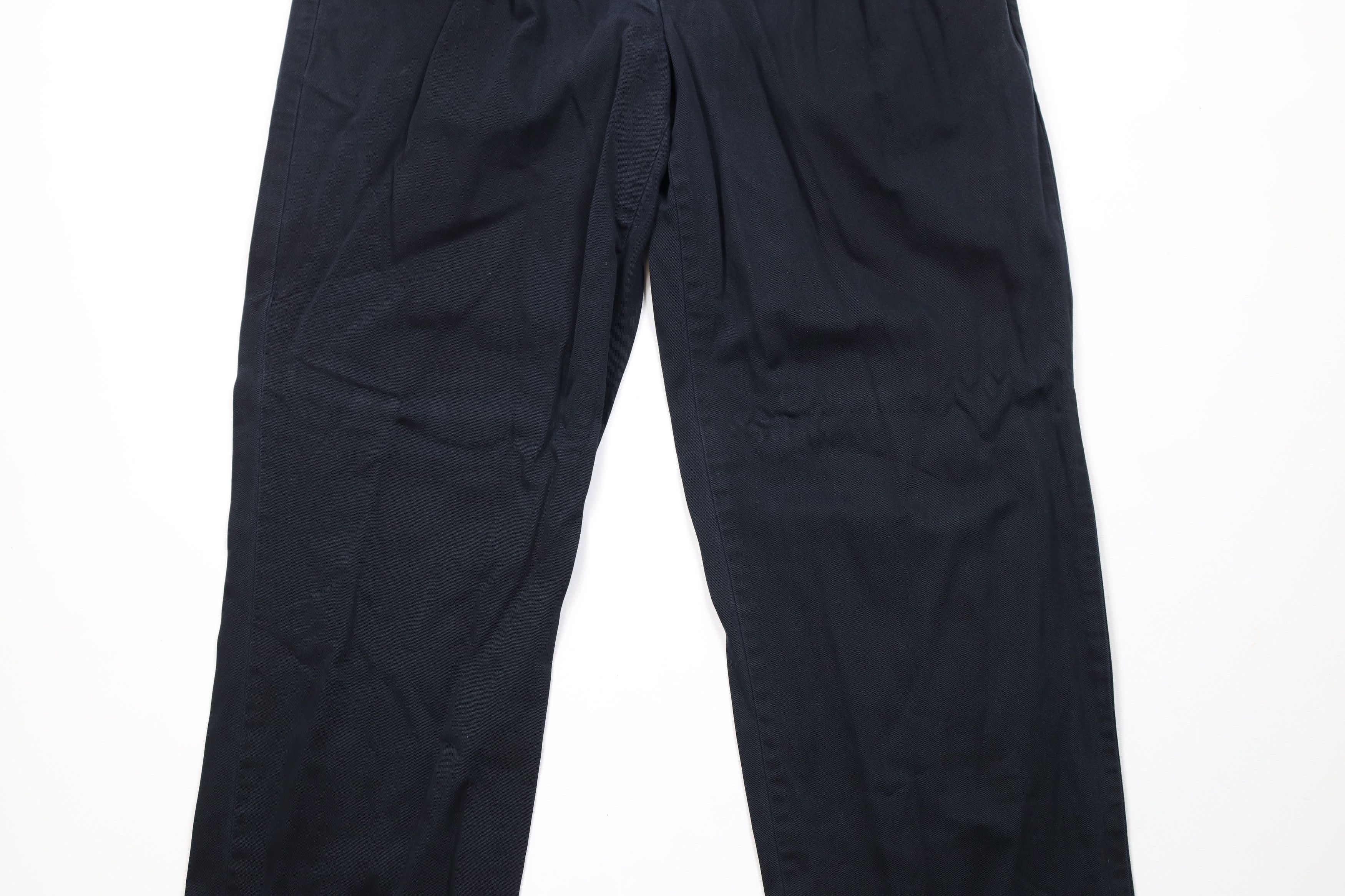 Cabelas × Vintage Vintage Cabelas Pleated Cuffed Straight Leg Chino Pants Navy Size US 36 / EU 52 - 3 Thumbnail