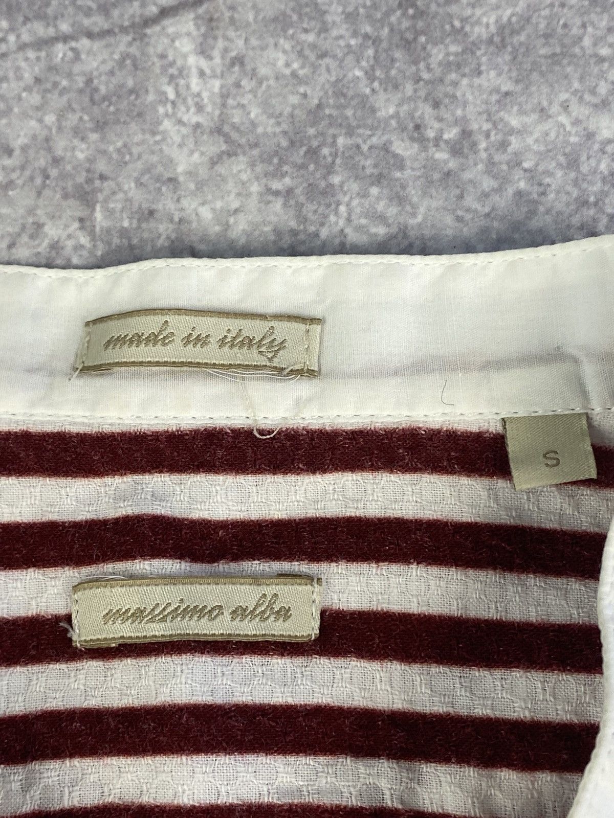 Massimo Alba Massimo Alba Band Collar Stripe Button Shirt Size: S Size US S / EU 44-46 / 1 - 2 Thumbnail