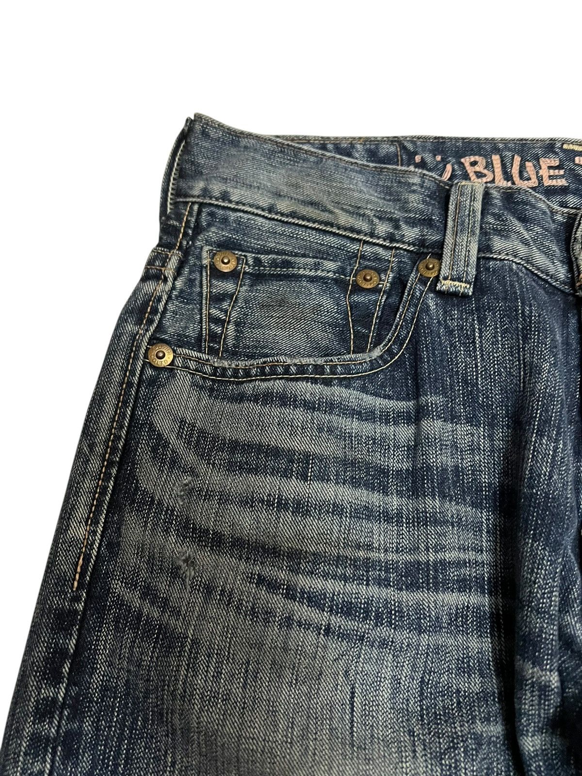 Edwin Vintage Edwin 503 Blue Trip Distress Jean Size US 32 / EU 48 - 8 Thumbnail