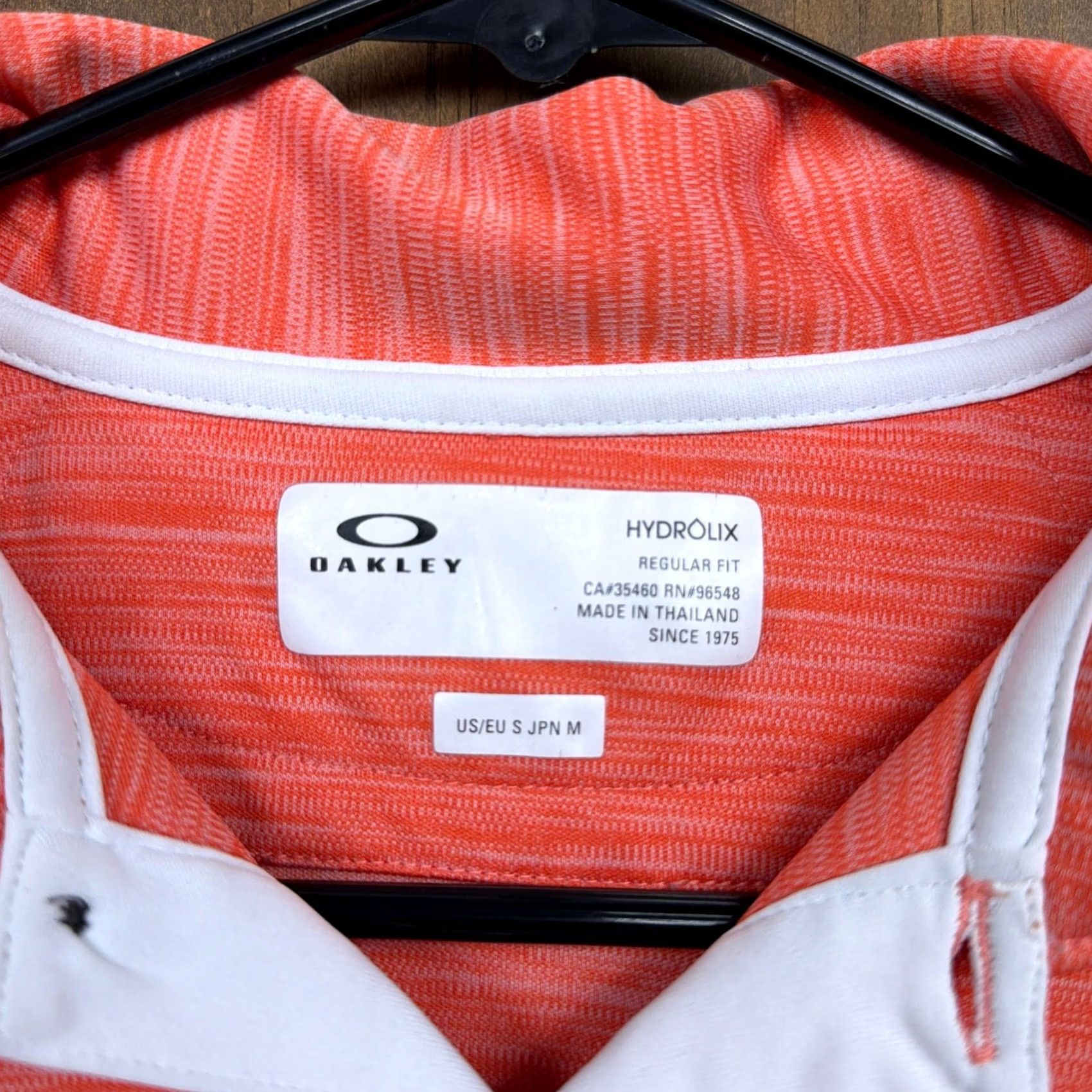 Oakley Oakley Mens Polo Shirt Orange Aero O Hydrolix Regular Fit Short Sleeve Small Golf Activewear Size US S / EU 44-46 / 1 - 4 Thumbnail