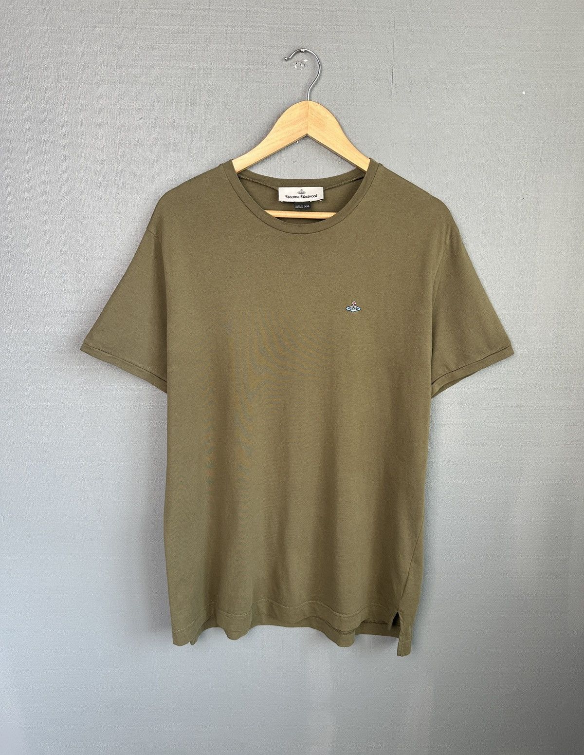 Vivienne Westwood VIVIENNE WESTWOOD Orb Logo Khaki Green T-Shirt Men’s XXL Size US XXL / EU 58 / 5 - 1 Thumbnail