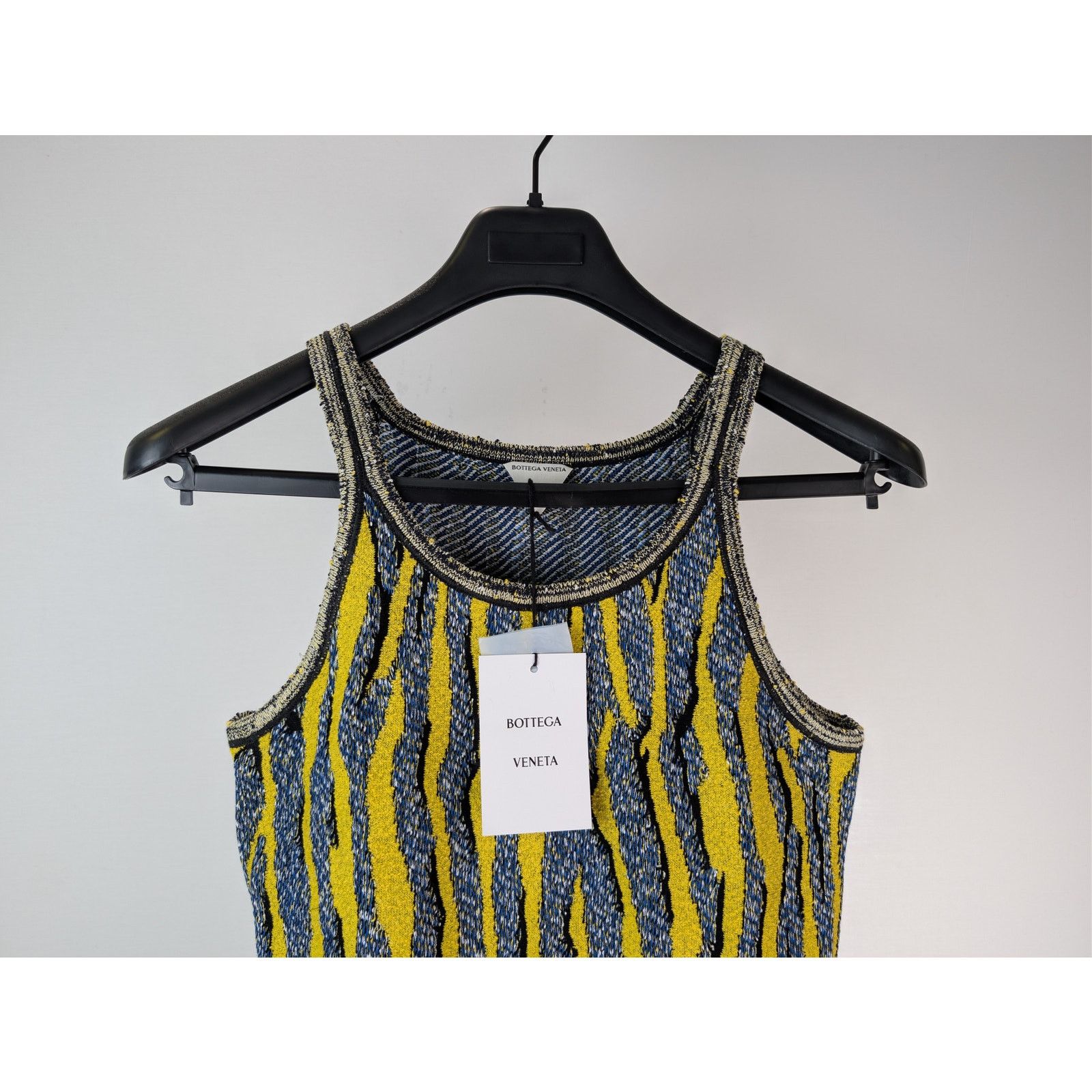Bottega Veneta o1rshd1 Animal Jacquard Tank Top in Yellow / Blue Size US S / EU 44-46 / 1 - 3 Thumbnail