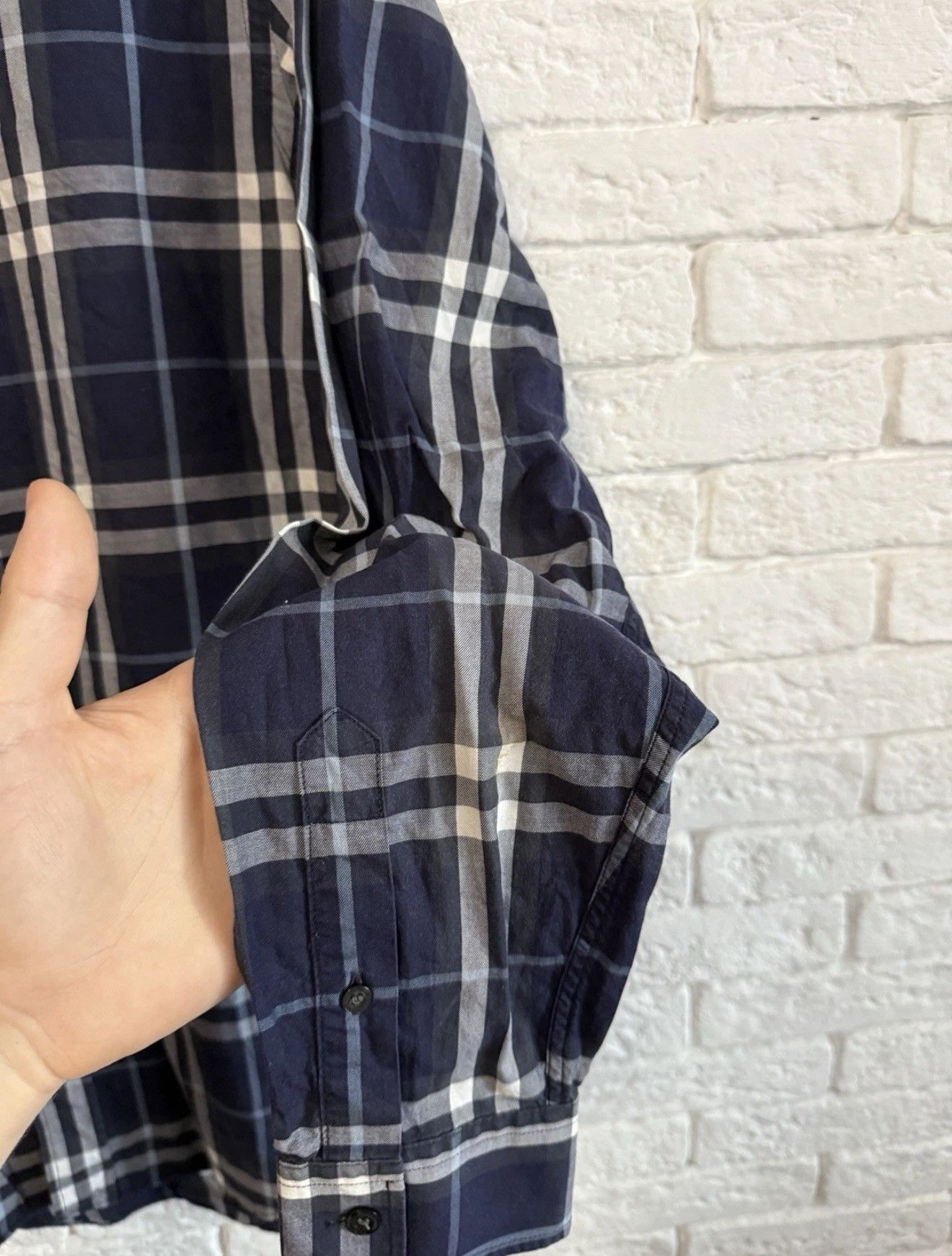 Burberry Burberry Brit Blue Nova Check Shirt Long Sleeve Sz M Size US M / EU 48-50 / 2 - 3 Thumbnail