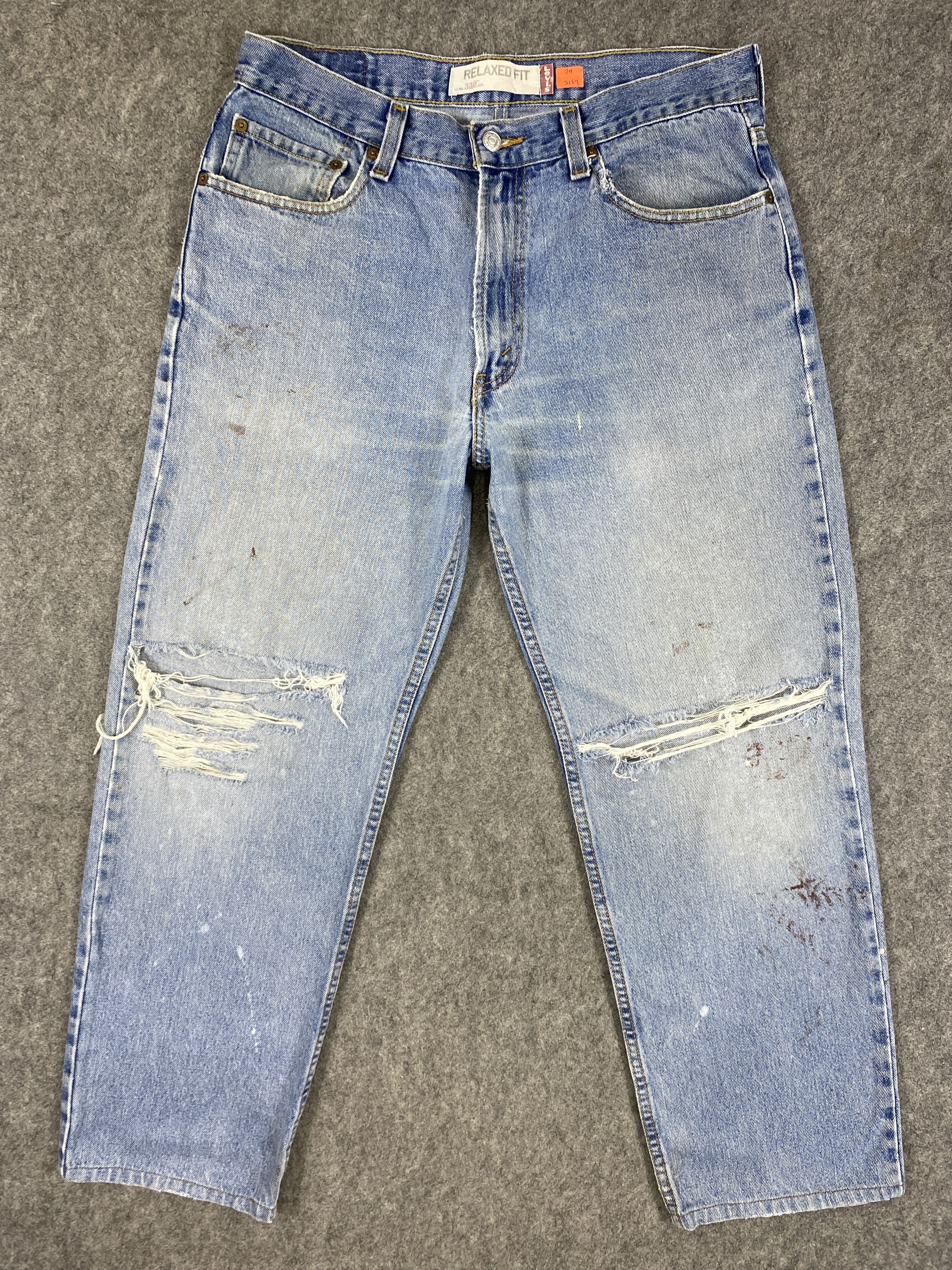 image of Distressed Denim x Levis Blue Wash Vintage Levi's 550 Jeans 33X28.5 Denim -Jn2169, Men's