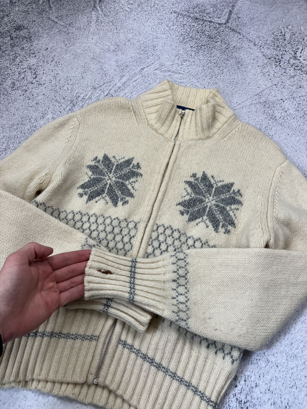 Moncler Vintage 90’s Moncler Grenoble Wool Knit Zip Sweater Jacket Size S / US 4 / IT 40 - 3 Thumbnail