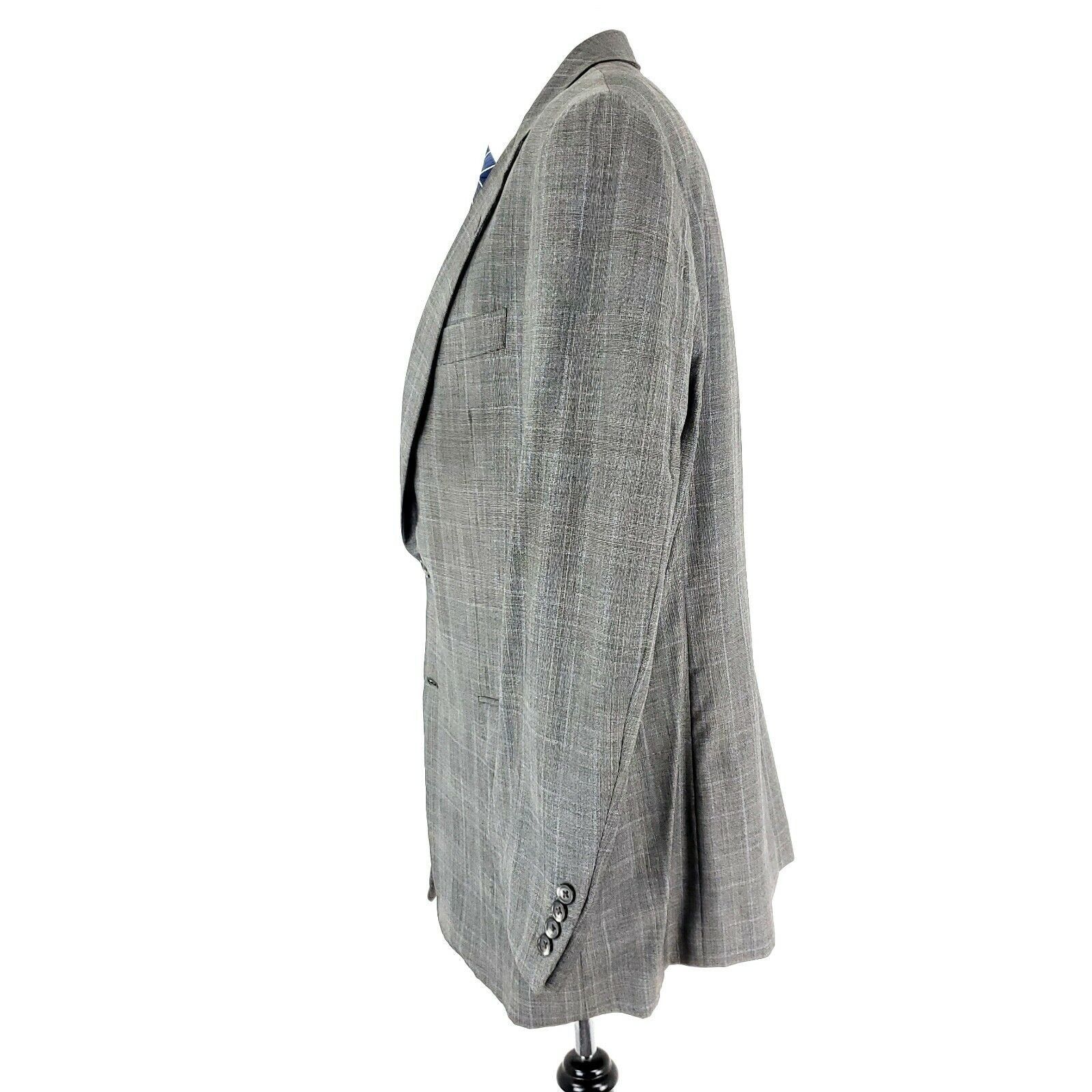 Hickey Freeman Hickey Freeman Loro Piana Tasmanian Super 120s Wool 2 Button Size 42R - 5 Thumbnail