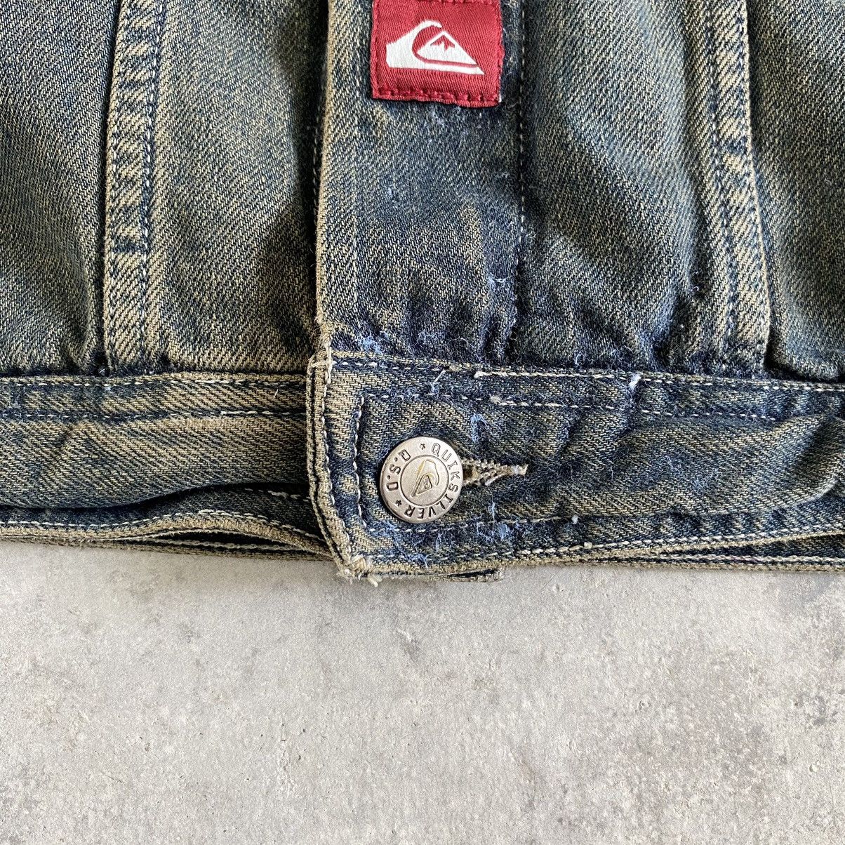 Quicksilver Vintage Quicksilver Distressed Mud Washed Denim Jacket Size US M / EU 48-50 / 2 - 7 Thumbnail
