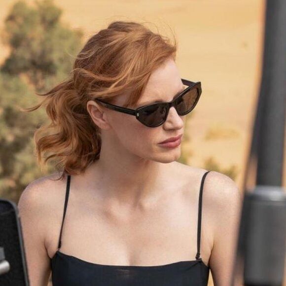 Saint Laurent Paris Saint Laurent SL215 GRACE 001 Sunglasses Black Cat Eye Frame Size ONE SIZE - 2 Thumbnail