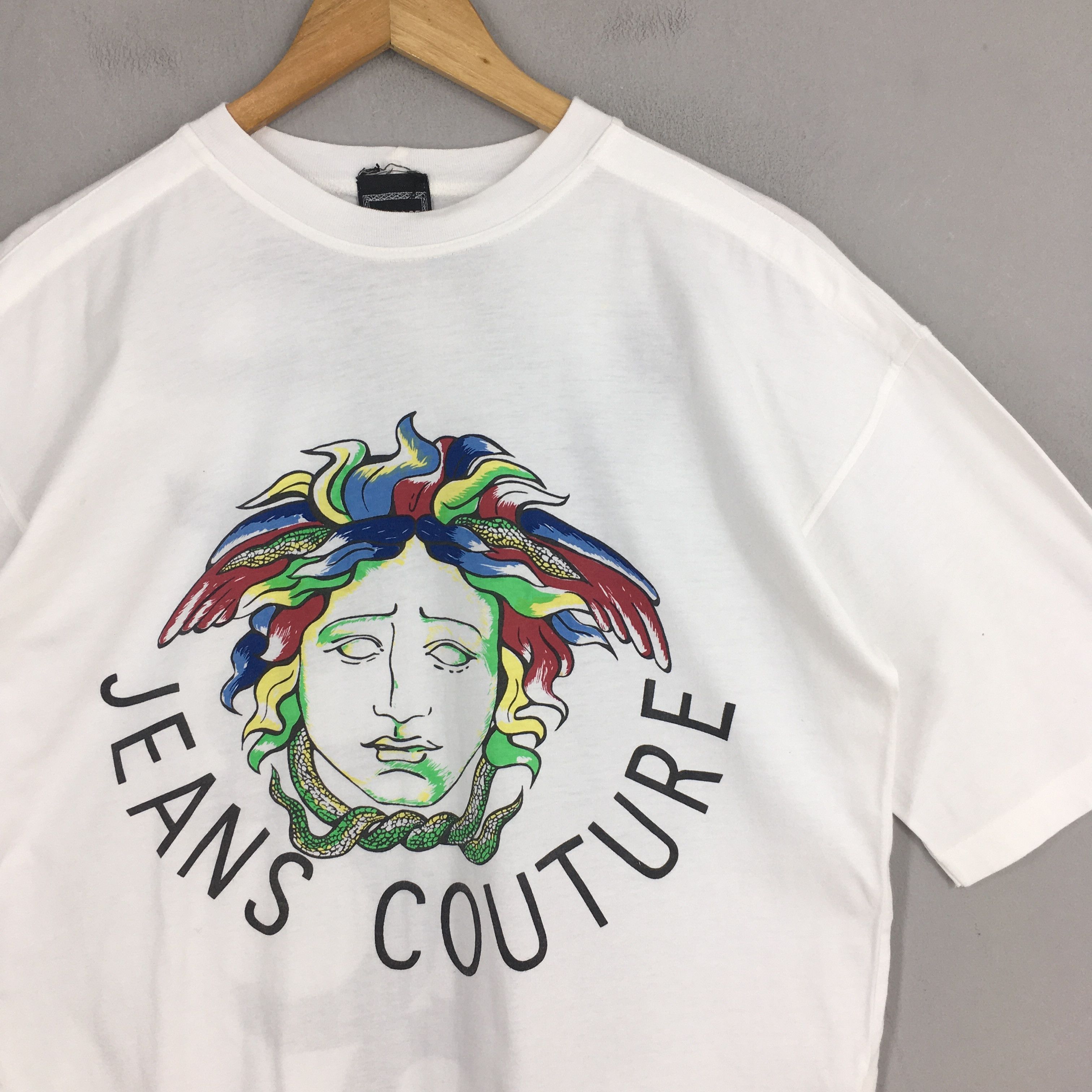 Versace × Versace Jeans Couture × Vintage Vintage Versace Medusa Head White Tshirt Medium Size US M / EU 48-50 / 2 - 2 Thumbnail