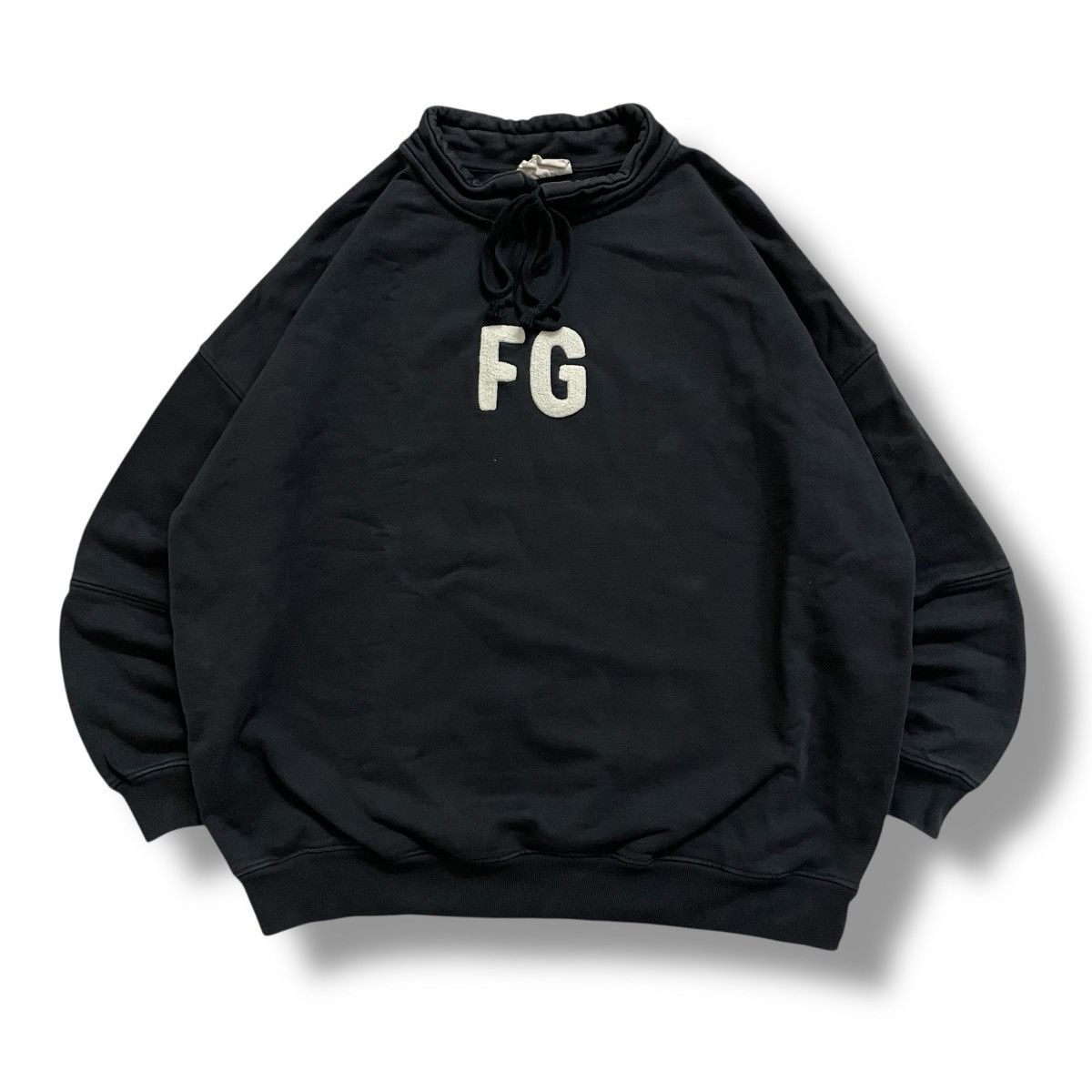 Fear of God FEAR OF GOD Black Everyday FG Mock Neck Pullover Sweater Size US XL / EU 56 / 4 - 1 Thumbnail