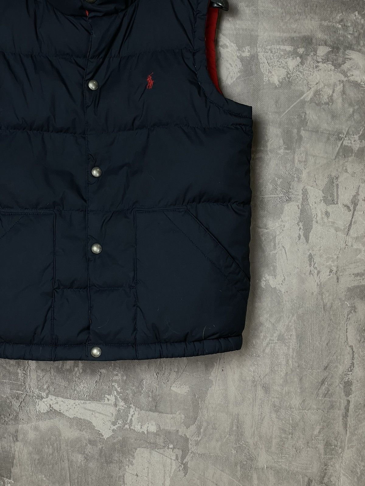 Vintage Polo Ralph Lauren Navy Blue Vintage 90s Puffer Vest Jacket Size S / US 4 / IT 40 - 6 Thumbnail