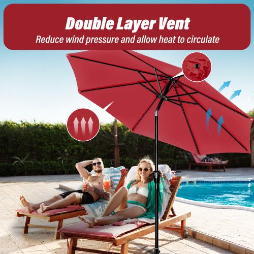 Designer × Homemade 10' Patio Umbrella Outdoor Table Market Yard Umbrella with P Size US L / EU 52-54 / 3 - 8 Thumbnail
