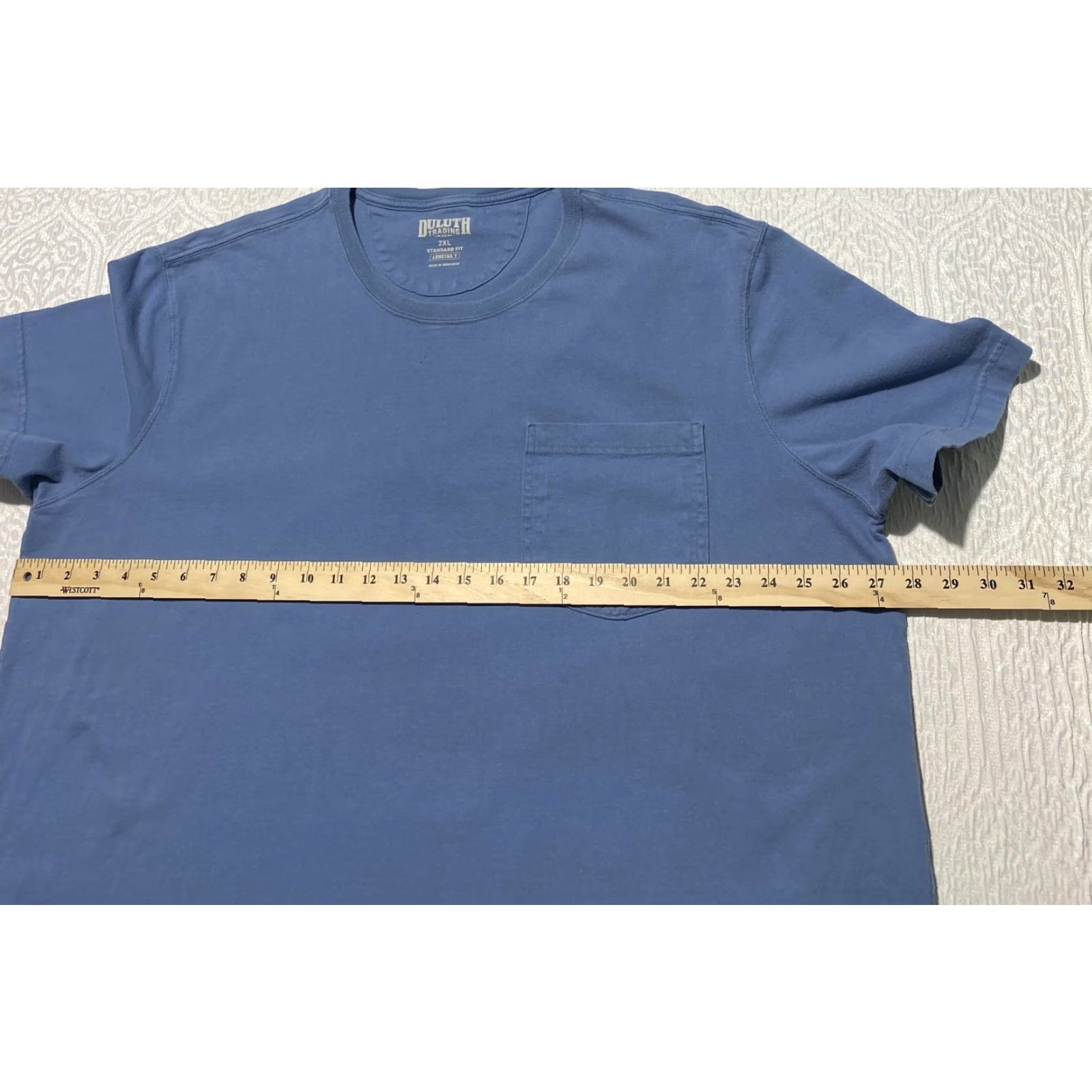 Duluth Trading Company Duluth Trading Co T-Shirt Mens 2XL Blue Short Sleeve Crew Neck Pocket Longtail T Regular Fit Tee Size US XXL / EU 58 / 5 - 5 Thumbnail