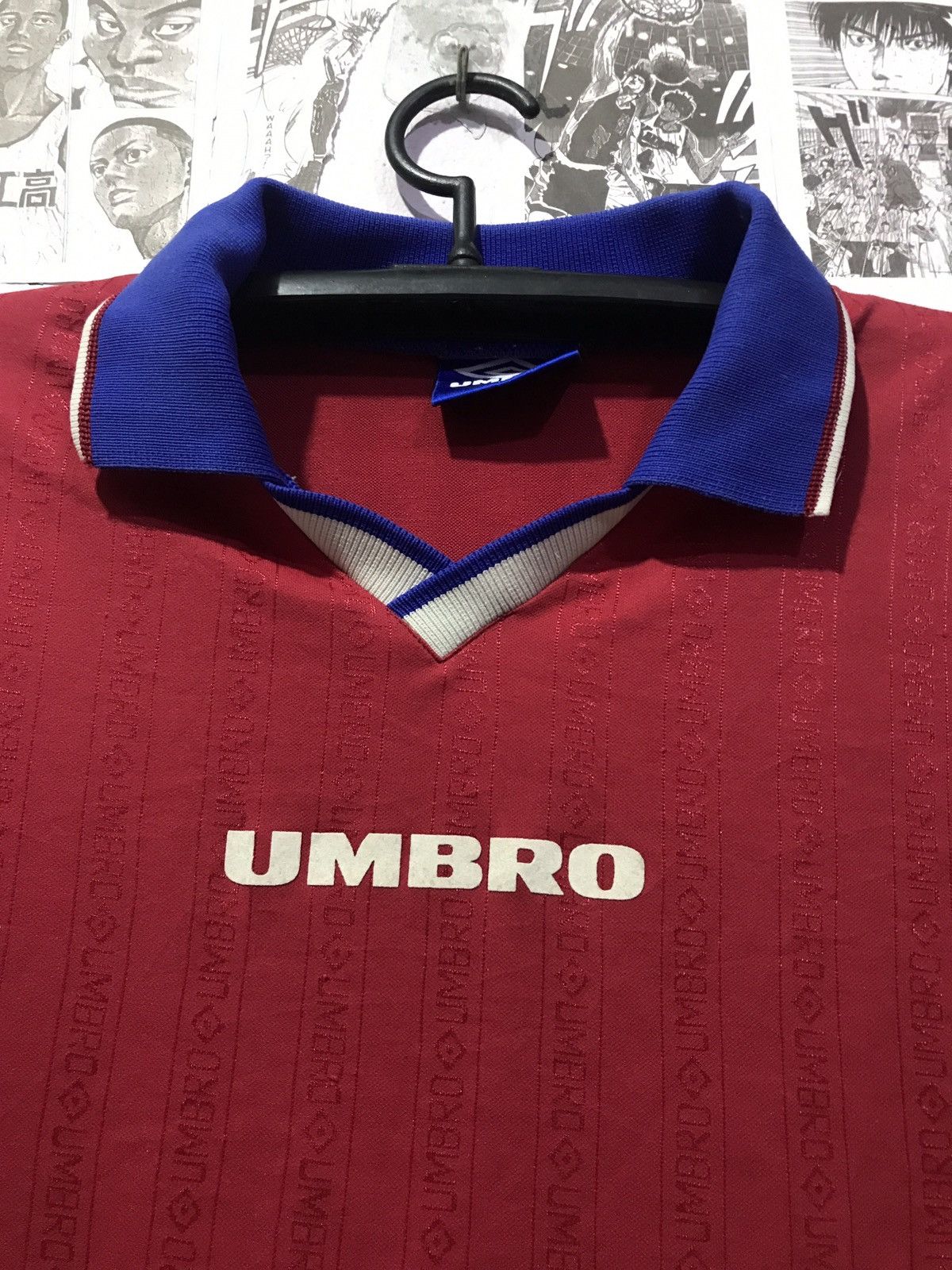 Umbro × Vintage Vintage Umbro 90s Football Shirt Soccer Jersey #17 Size US L / EU 52-54 / 3 - 3 Thumbnail