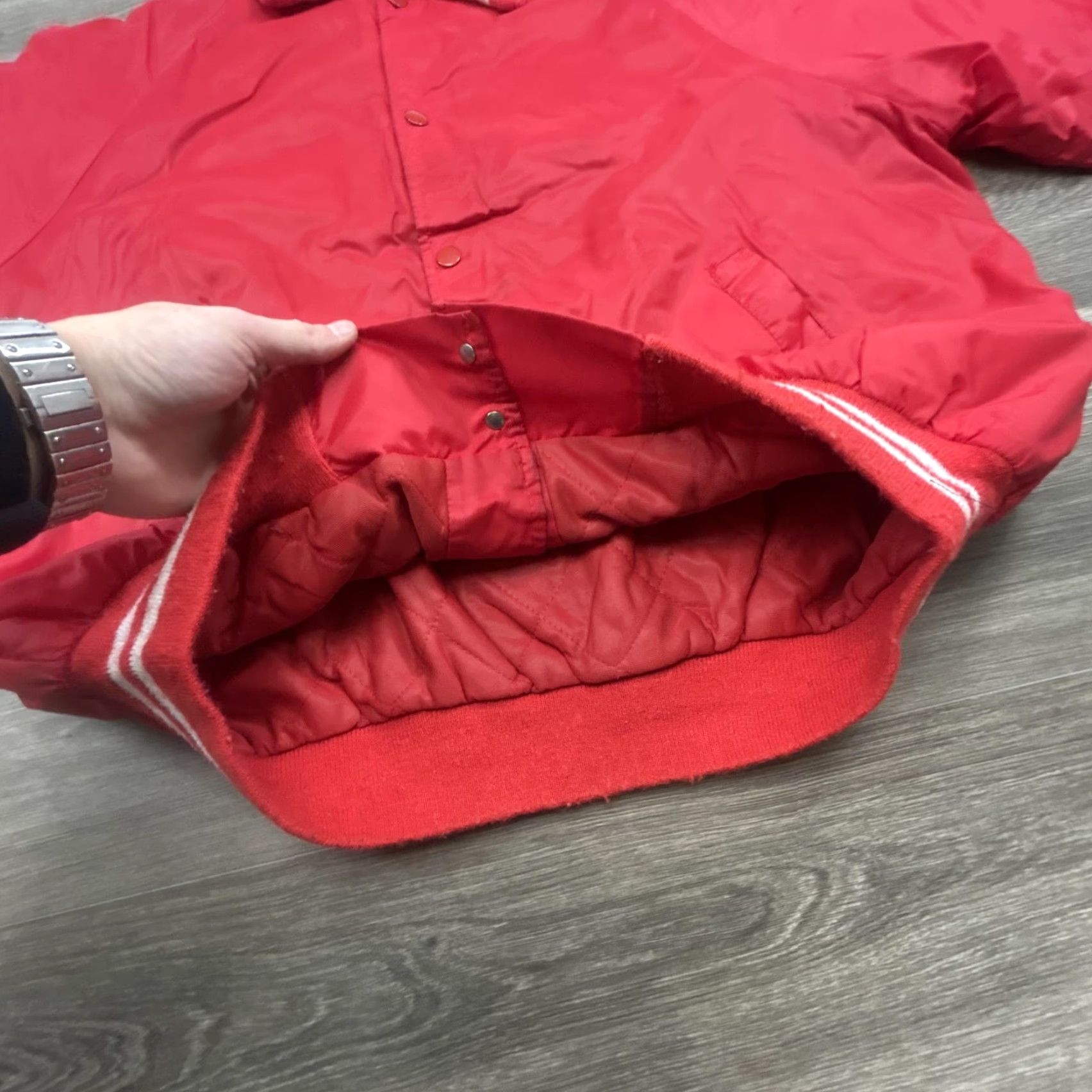 Vintage VINTAGE Columbus Tech Jacket Mens XL Red Varsity Jacket College School 80s USA Size US XL / EU 56 / 4 - 7 Thumbnail