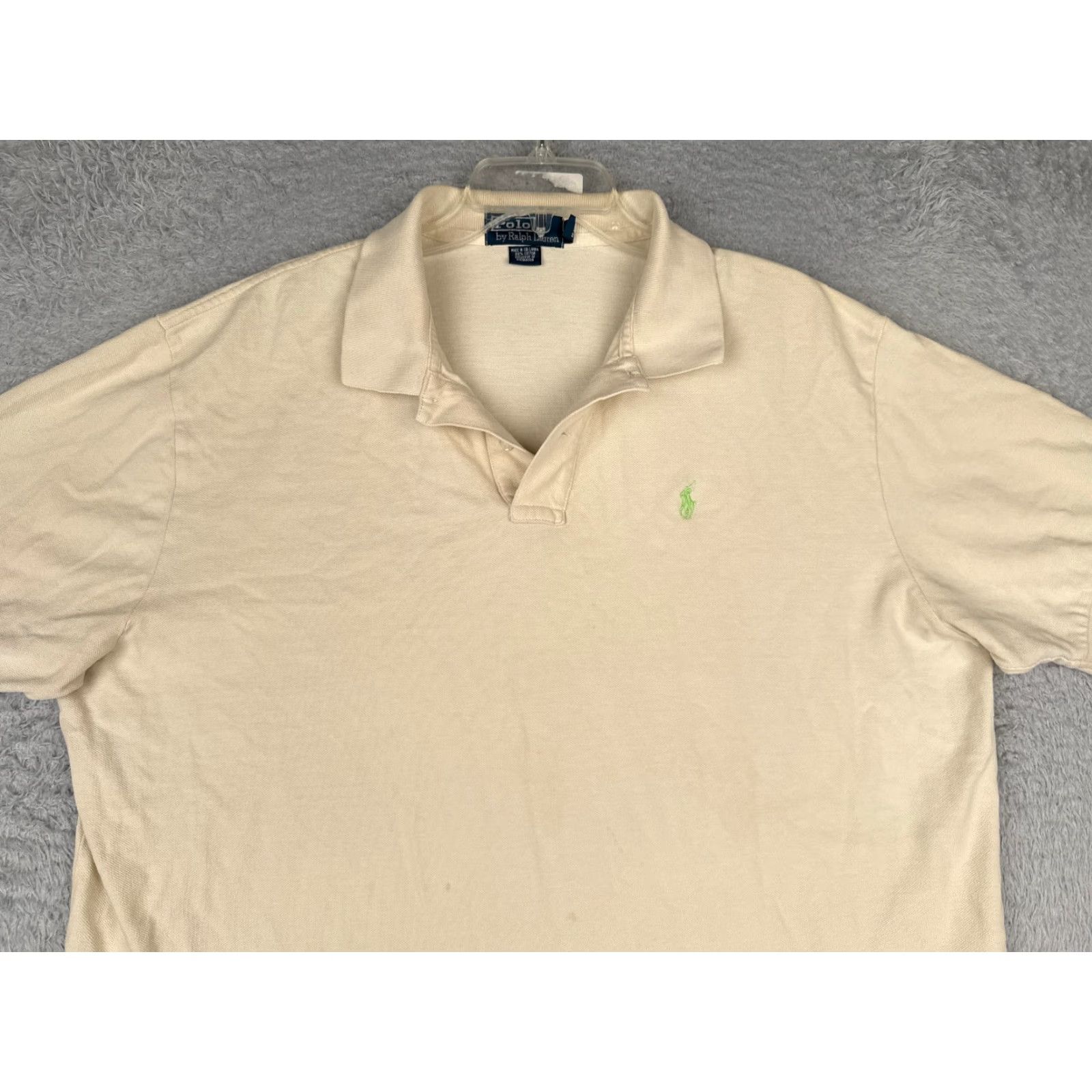 Ralph Lauren VINTAGE Ralph Lauren Polo Shirt Men 2XL XXL Yellow 100% Cotton Short Sleeve Polo Shirt Size US XXL / EU 58 / 5 - 4 Thumbnail