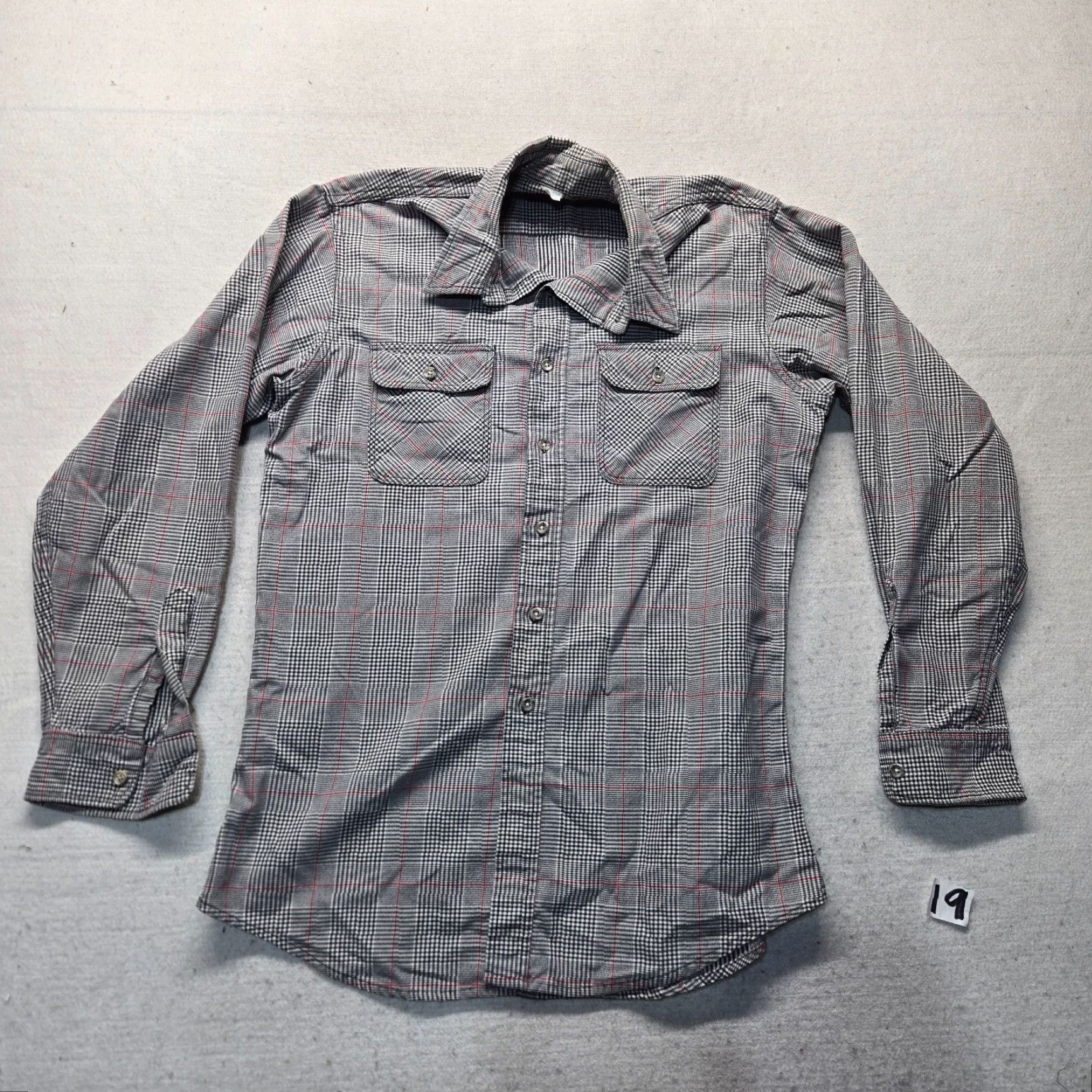 Eddie Bauer Eddie Bauer Shirt Plaid Button-Down Gray Flannel Long Sleeve Mens Large 100% Cotton Classic Fit Casual Workwear Size US L / EU 52-54 / 3 - 2 Thumbnail