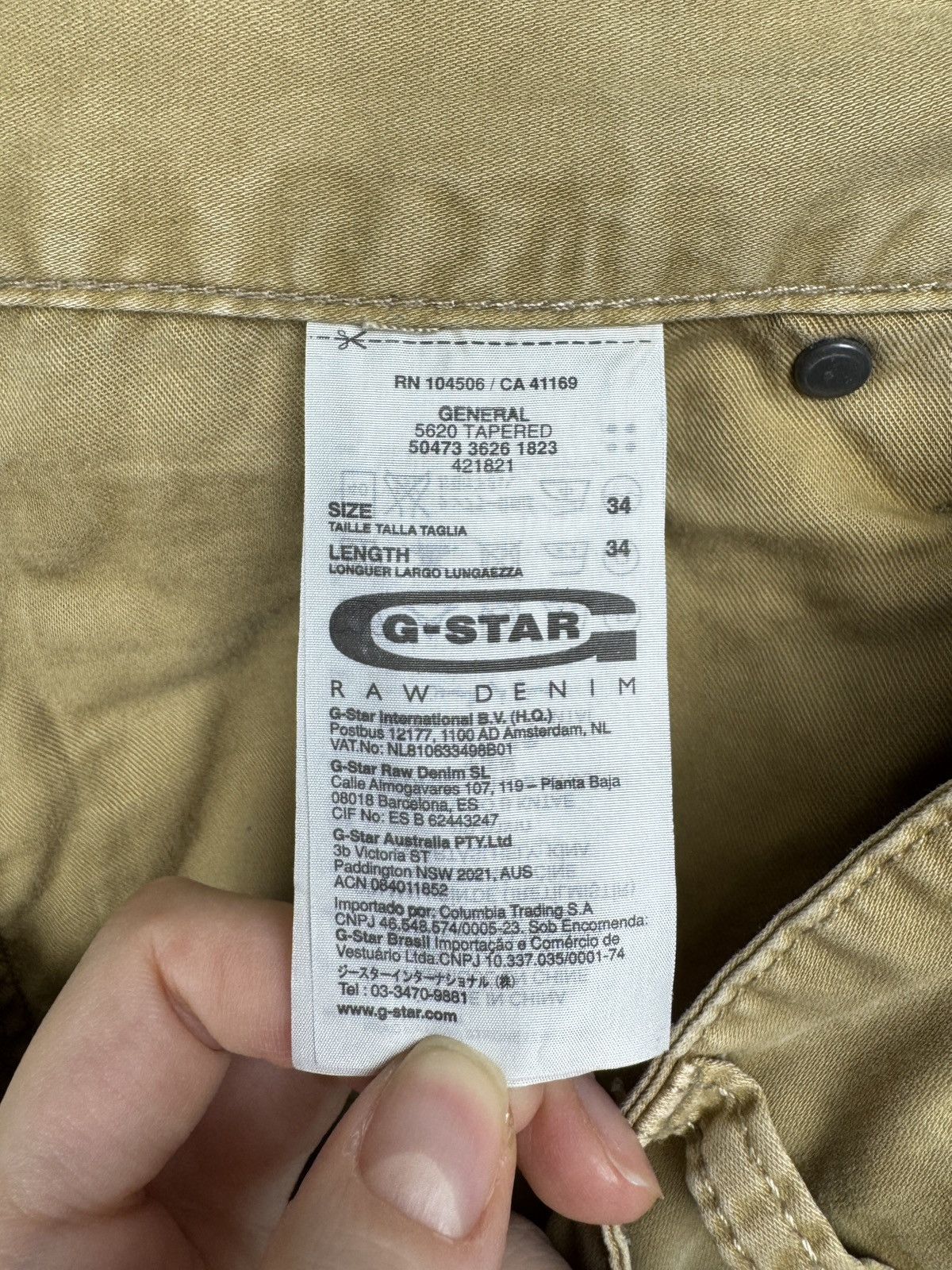 G-Star G-Star Raw General 5620 Tapered Double Knee Cargo pants Size US 34 / EU 50 - 13 Thumbnail