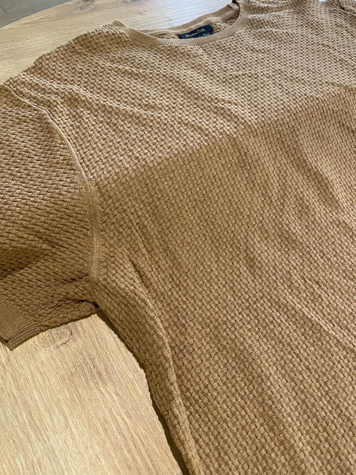 Massimo Dutti Massimo Dutti Textured Knit T-Shirt Size US XL / EU 56 / 4 - 2 Thumbnail