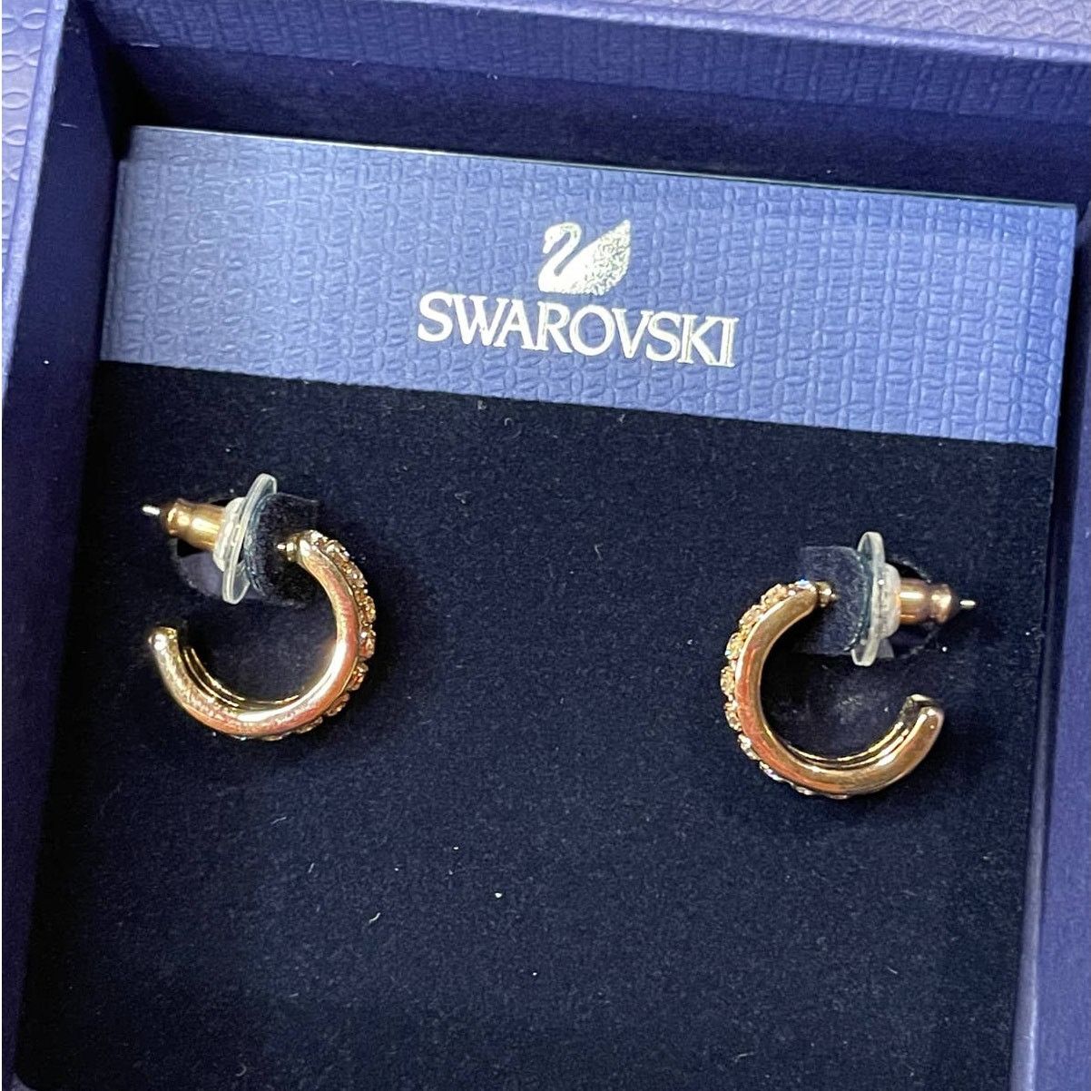 Swarovski Swarovski Further Pierced Earrings White Rose Gold Plated Size ONE SIZE - 8 Thumbnail
