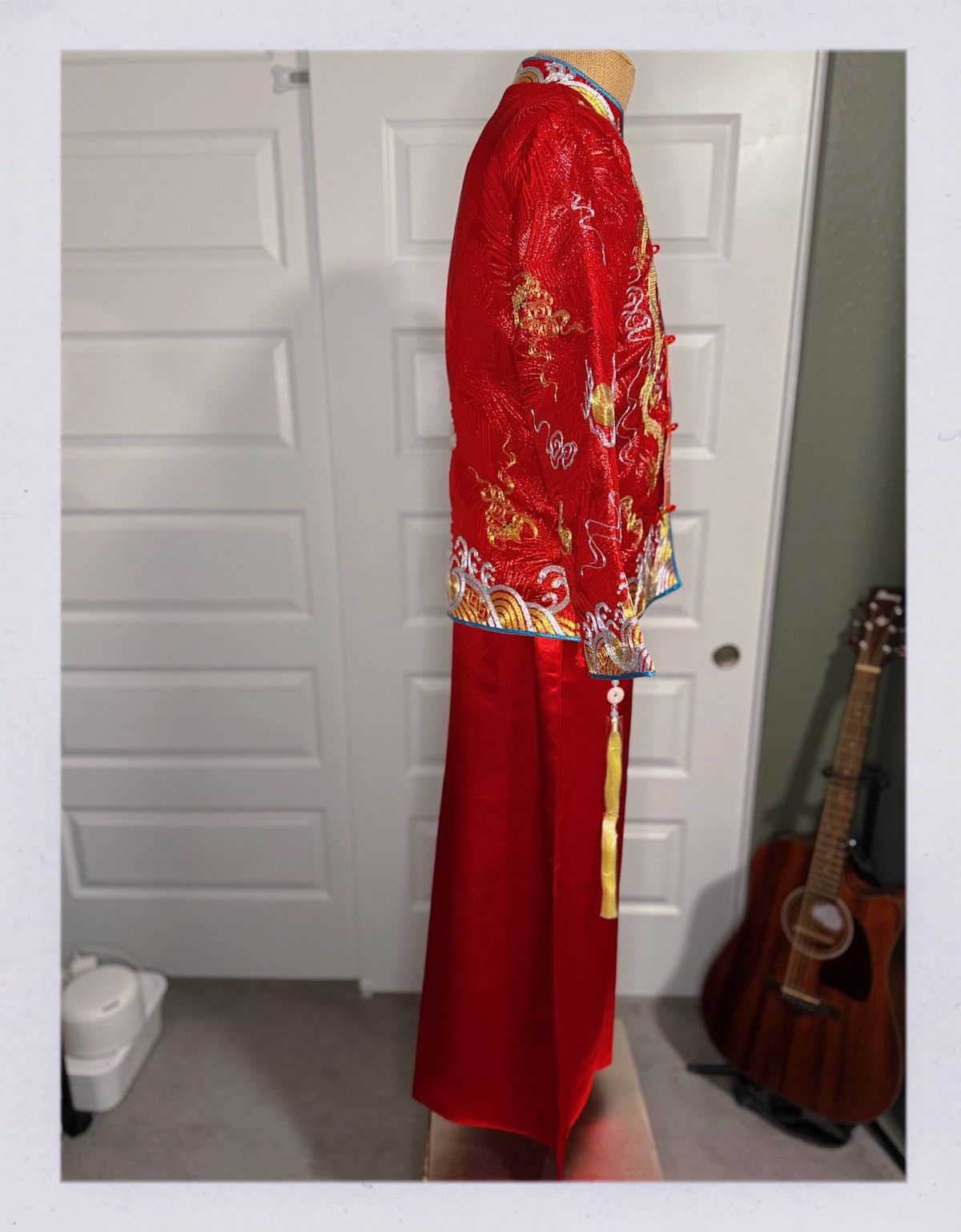 Other Brand New Traditional Chinese Men’s Wedding Outfit – Red Size 38L - 5 Thumbnail