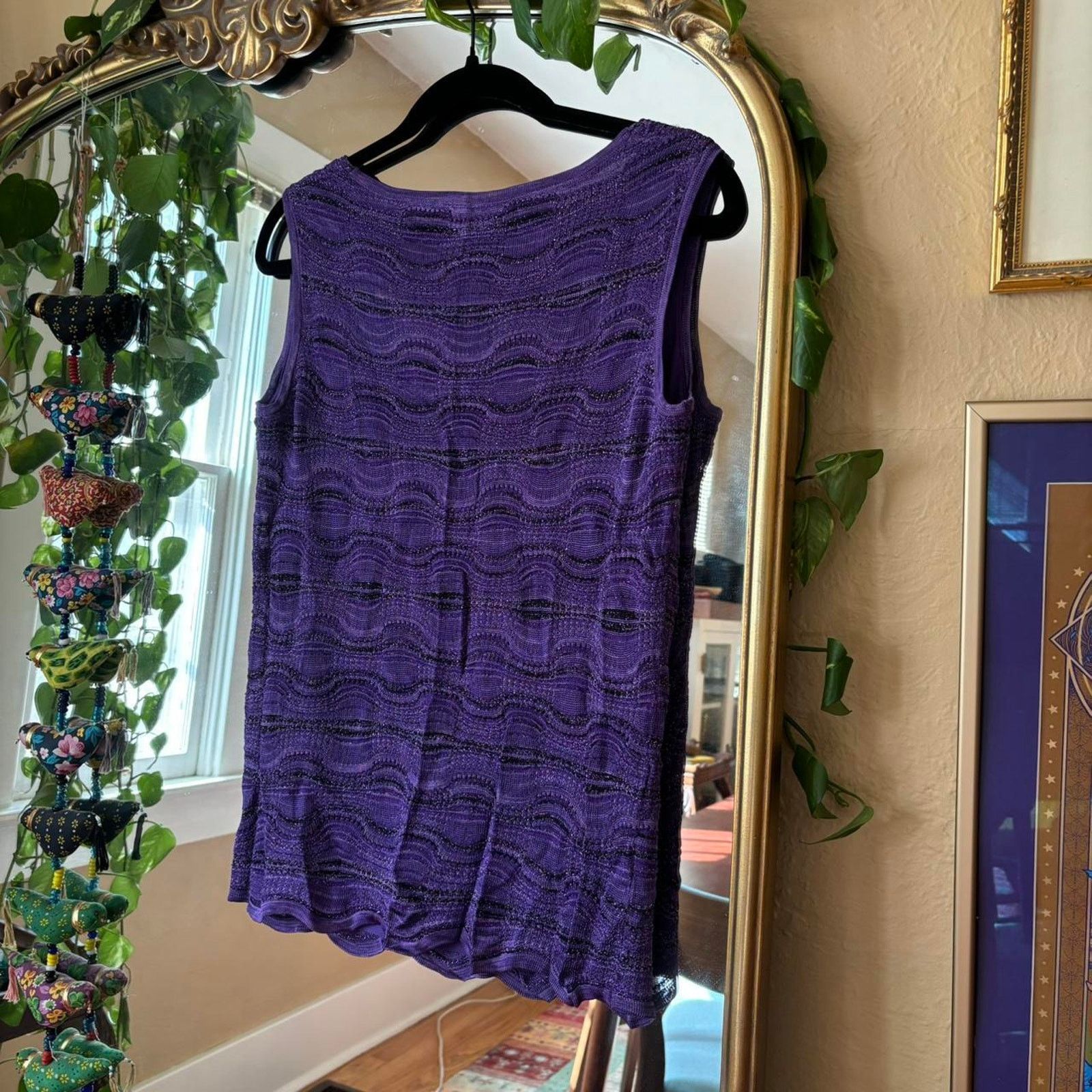 Jones New York Vintage Jones New York Y2K Purple Sparkly Tank Medium Size M / US 6-8 / IT 42-44 - 7 Thumbnail