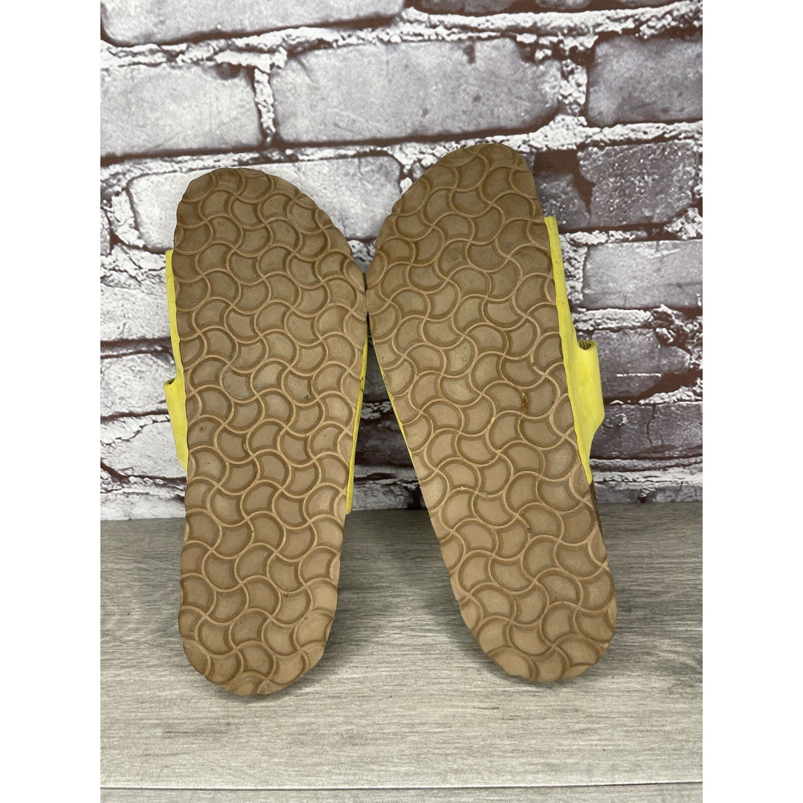 Other Sanosan Yellow Leather Arizona Slides Casual Cork Sandals Wo Size US 9.5 / IT 39.5 - 7 Thumbnail