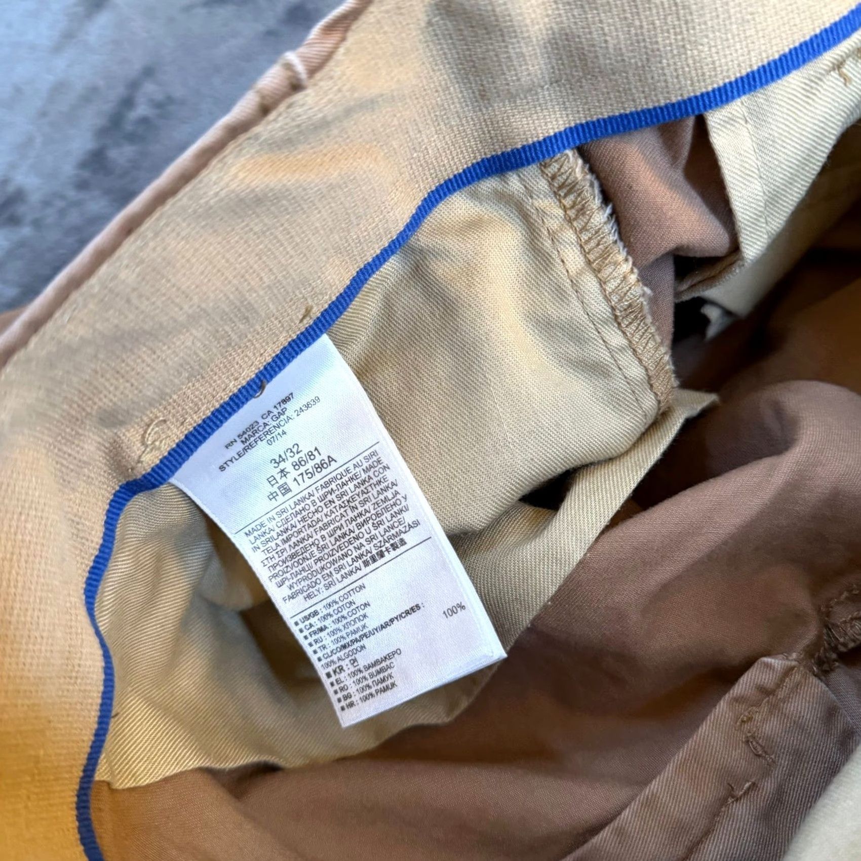Gap GAP The Lived In Slim Khaki Chinos Pants Mens W34 L32 Casual Workwear Size US 34 / EU 50 - 5 Thumbnail