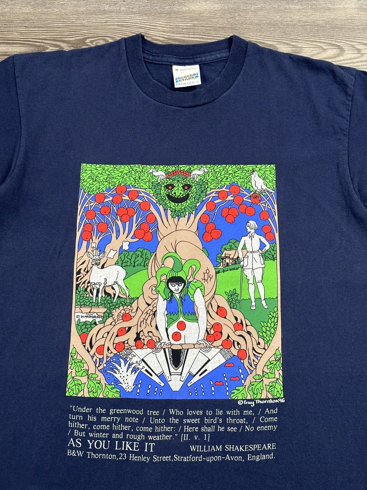Vintage Vintage 90’s William Shakespeare As You Like It T Shirt Size US M / EU 48-50 / 2 - 2 Thumbnail