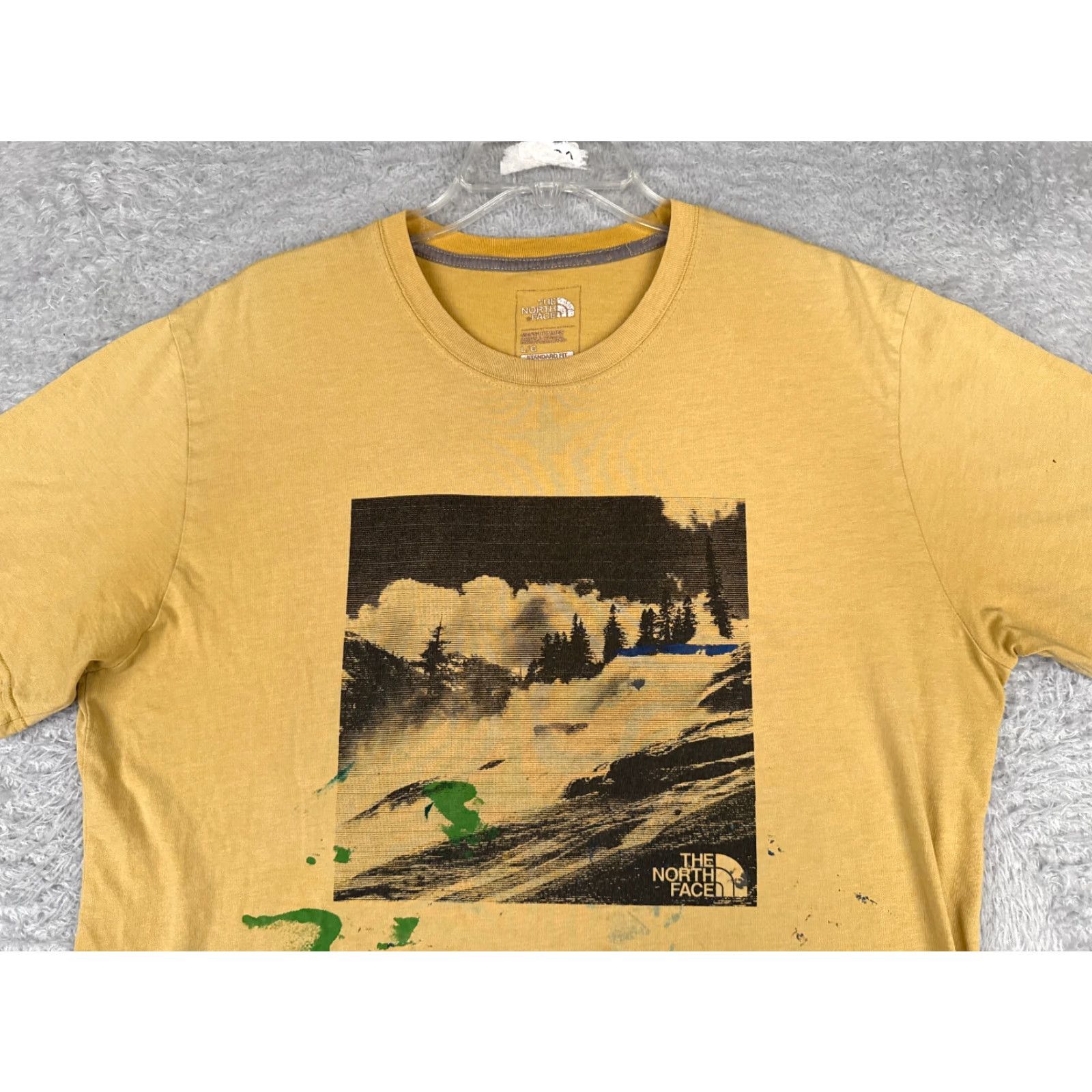The North Face The North Face Shirt Men Large Yellow Short Sleeve Crew Neck Cotton Blend Artist Size US L / EU 52-54 / 3 - 4 Thumbnail