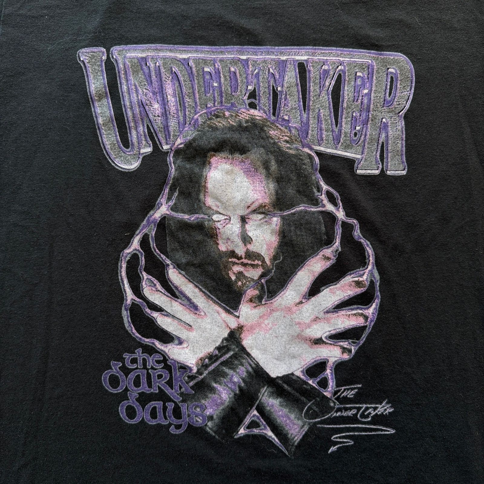 WWF Vintage 90s WWF The Undertaker The Dark Days Tee Jerzees Size US L / EU 52-54 / 3 - 2 Thumbnail