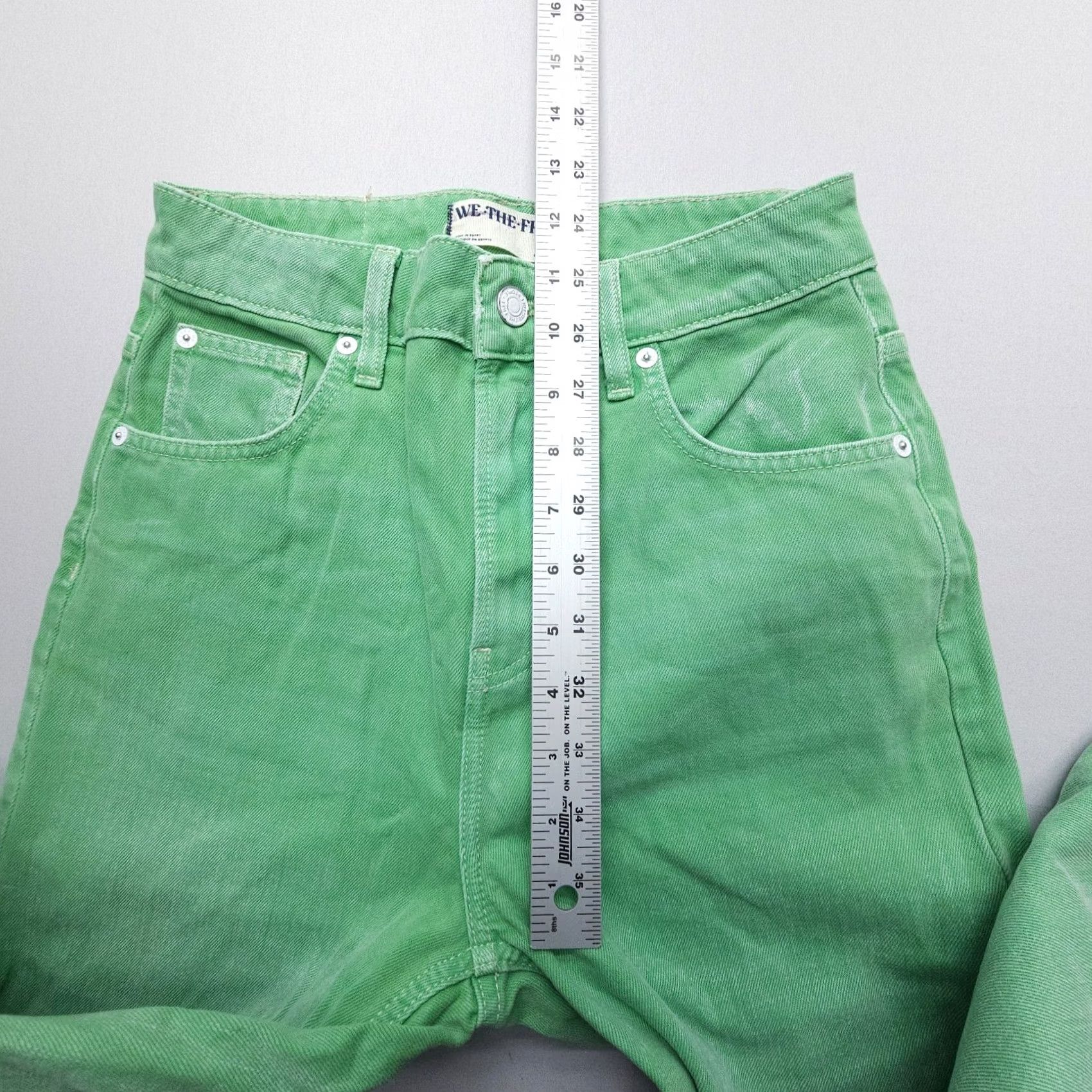 Vintage We the Free Pacifica High Rise Slim Straight Jeans size 26x30 Green Boho Coastal Mens Womens Girls Boys Size 26" / US 2 / IT 38 - 7 Thumbnail
