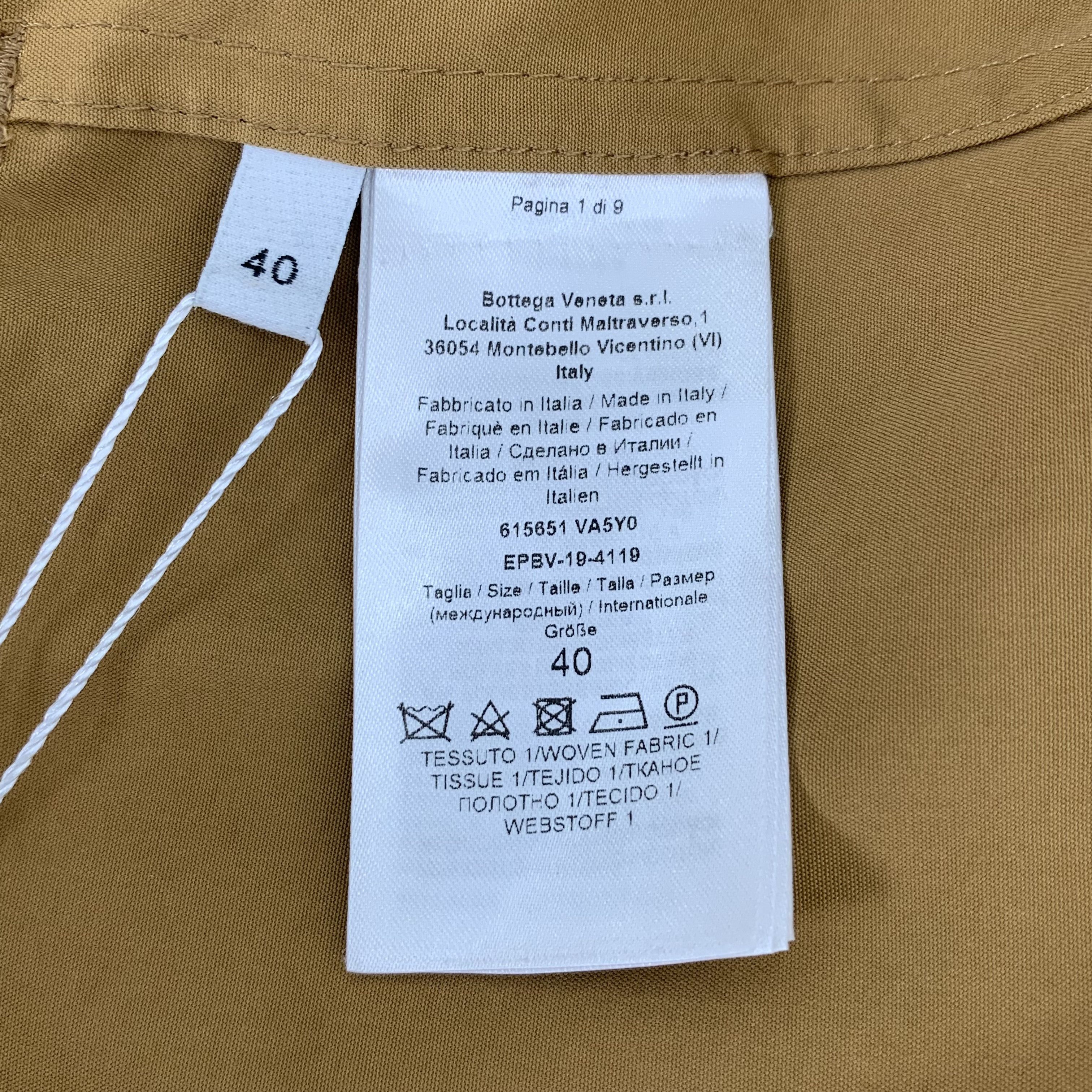 Bottega Veneta Bottega Veneta Brown Cotton Belted Trench Coat (Size M) Size M / US 6-8 / IT 42-44 - 4 Thumbnail