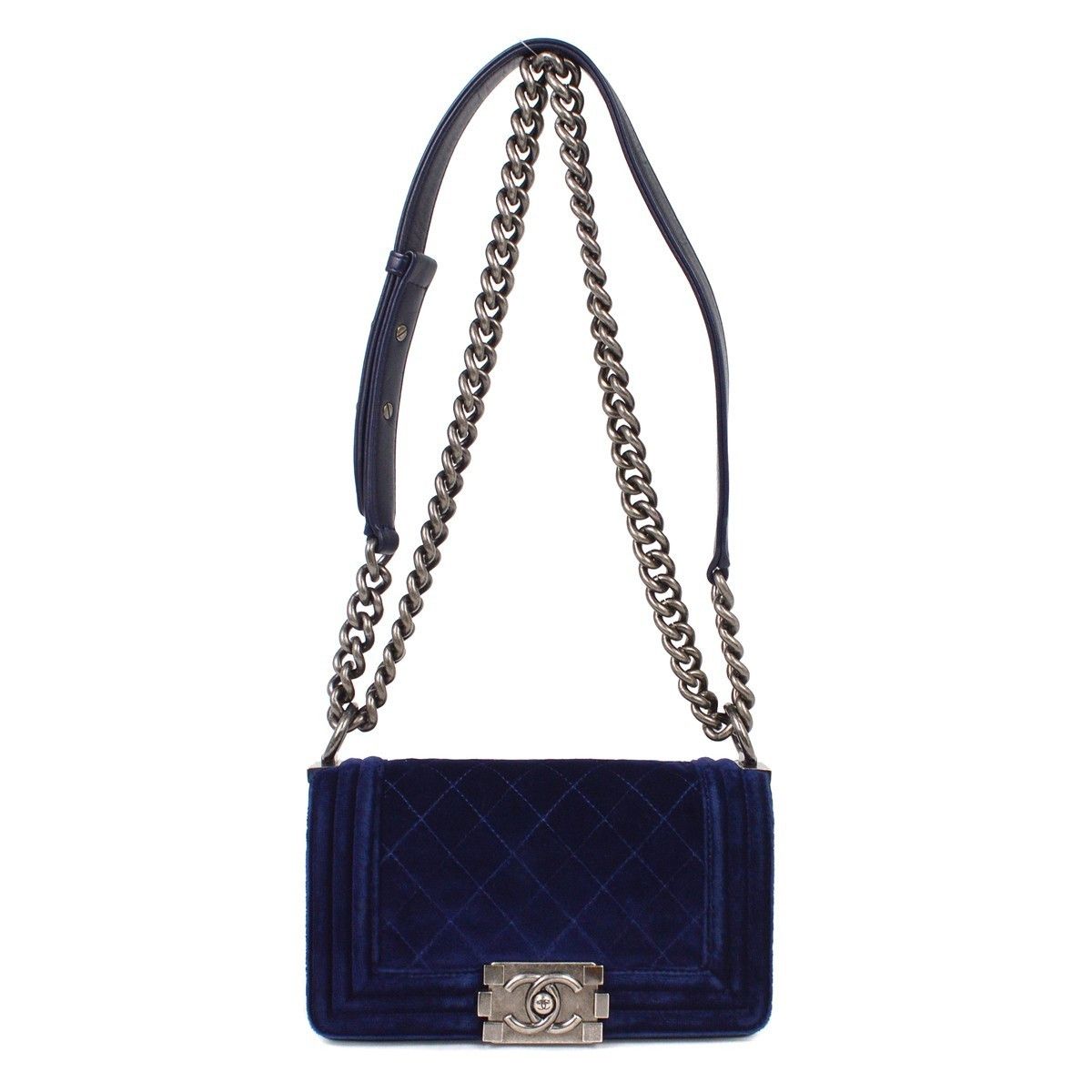 Chanel Chanel Boy Flap Bag Quilted Velvet Size ONE SIZE - 1 Thumbnail