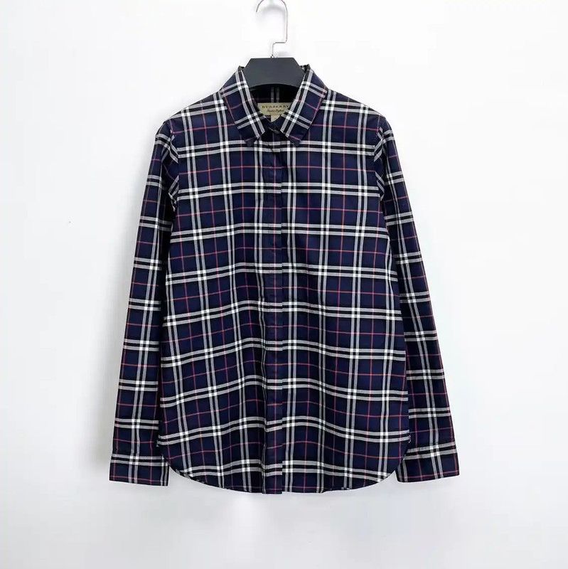 Burberry Burberry Blue Cotton Plaid Short Sleeve Shirt Size XS / US 0-2 / IT 36-38 - 1 Thumbnail