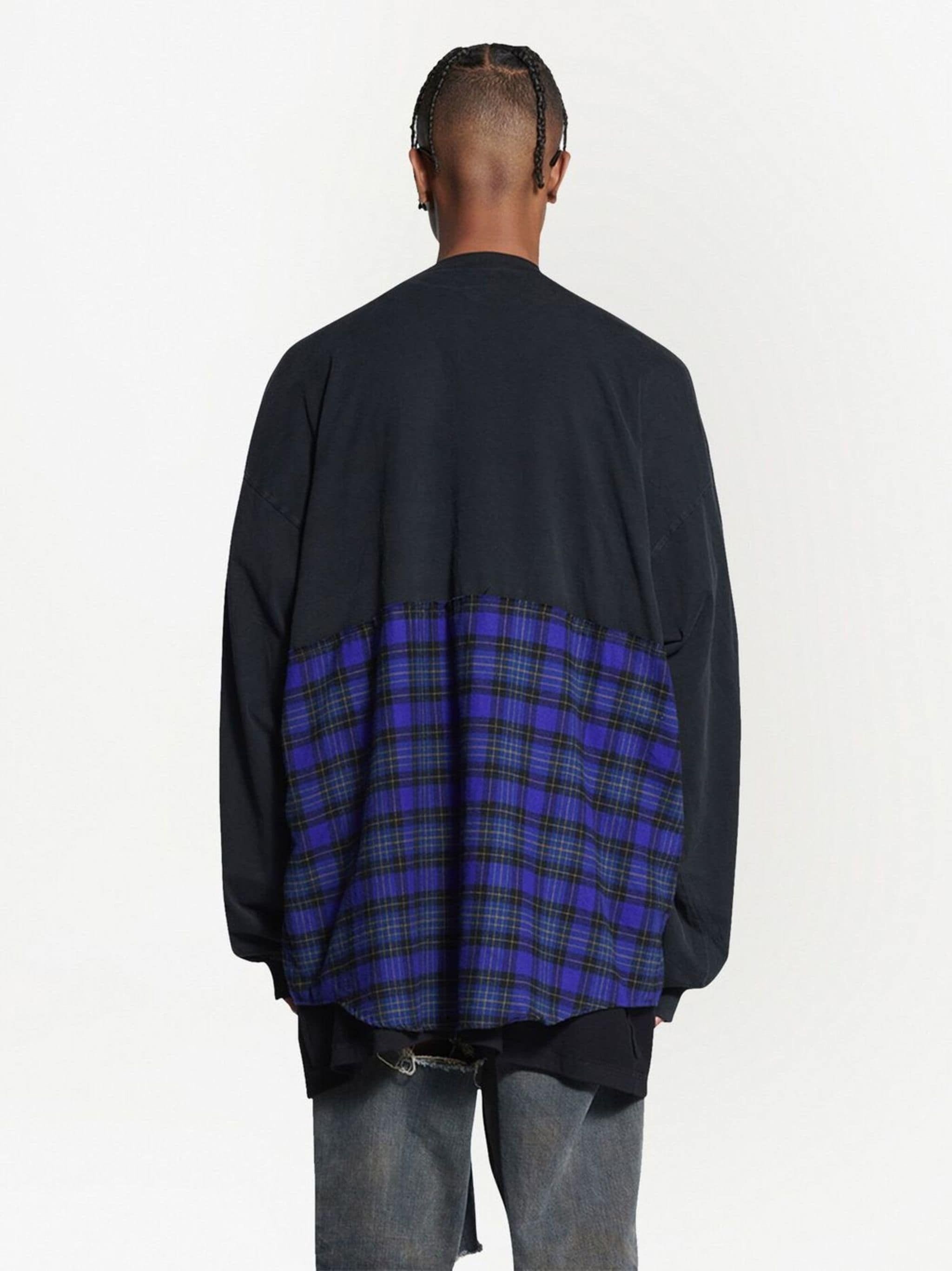 o1mt1gz0424 B Authentic Long Sleeve T-Shirt in Blue/Black