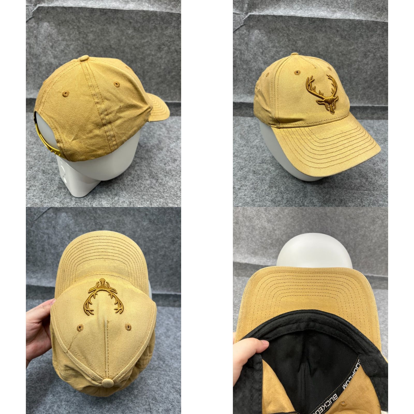 Vintage Bucked Up Hat Cap Snap Back Adult Beige 100% Cotton Camp Outdoors Baseball Cap Mens Beigh? Size ONE SIZE - 8 Thumbnail