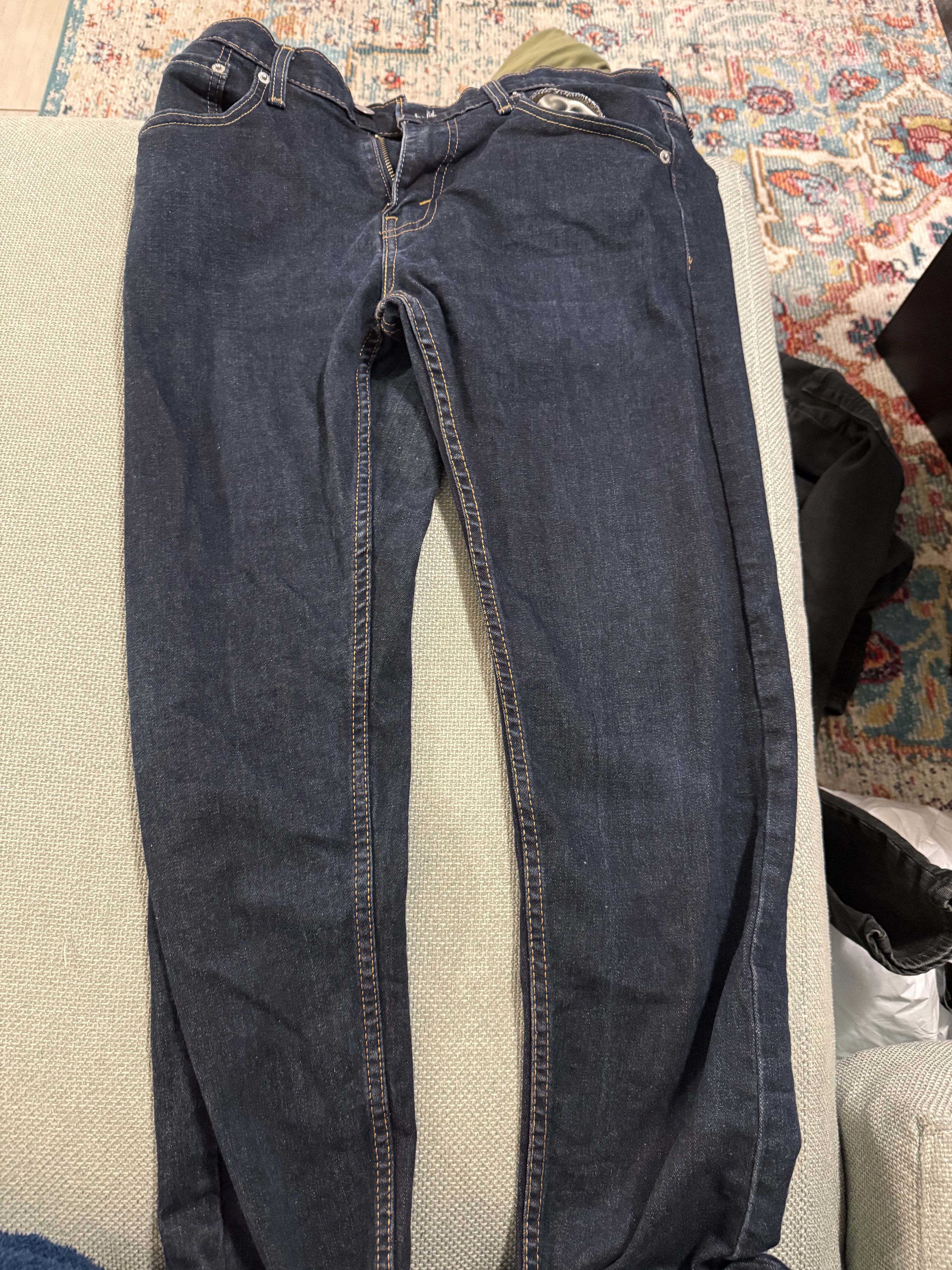 Levi's *MSG TO OFFER* LEVIS 512 DARK BLUE GOOD CONDITION Size US 32 / EU 48 - 3 Thumbnail