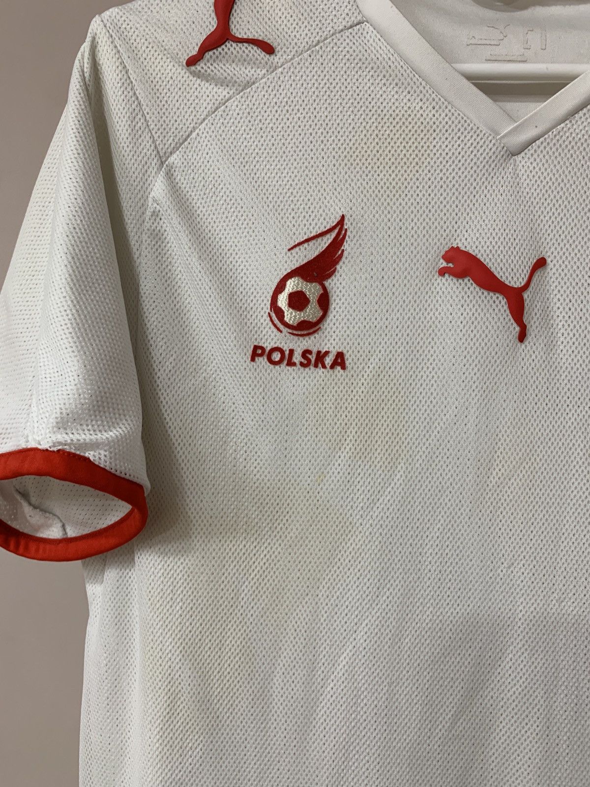 Puma Poland Polska 2008 away Football Shirt Puma Soccer Jersey M Size US M / EU 48-50 / 2 - 5 Thumbnail