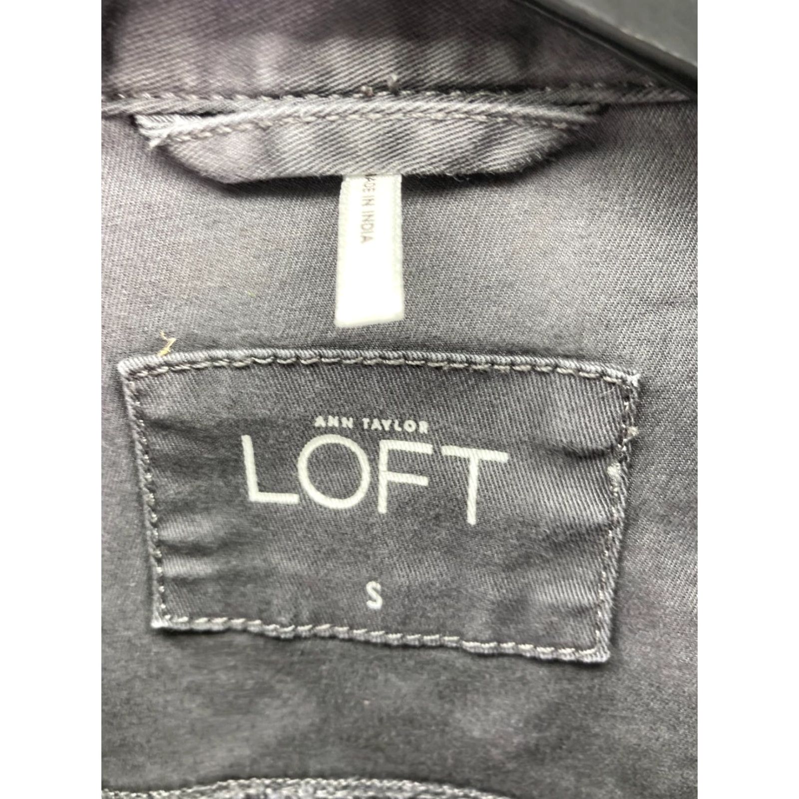 Loft Loft ANN Taylor Denim Jacket Womens Small Gray Button Front Long Sleeve Outdoor Shirt Size S / US 4 / IT 40 - 6 Thumbnail