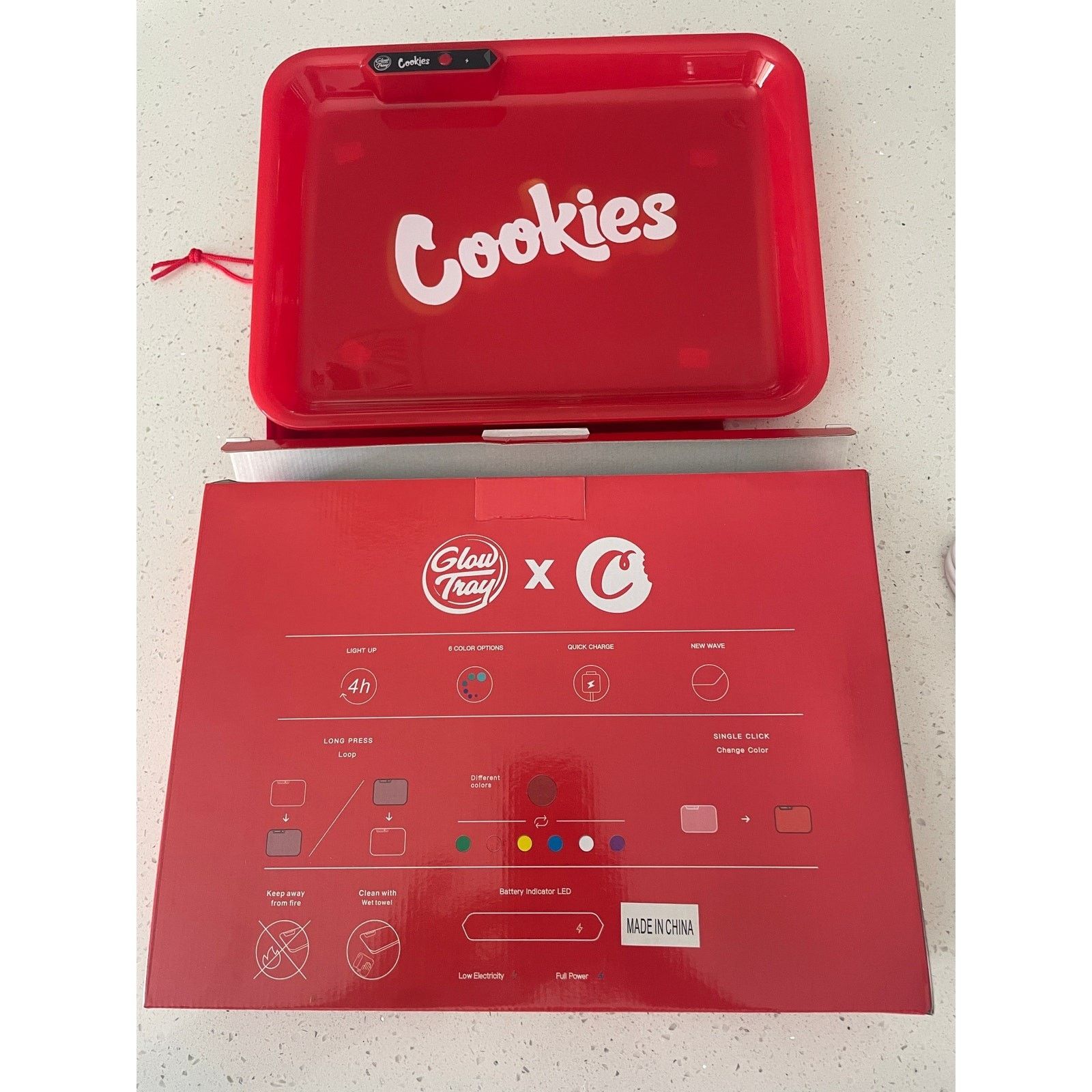Cookies Cookies Rolling Tray Huntz Red LED Glow NEW Size ONE SIZE - 7 Thumbnail