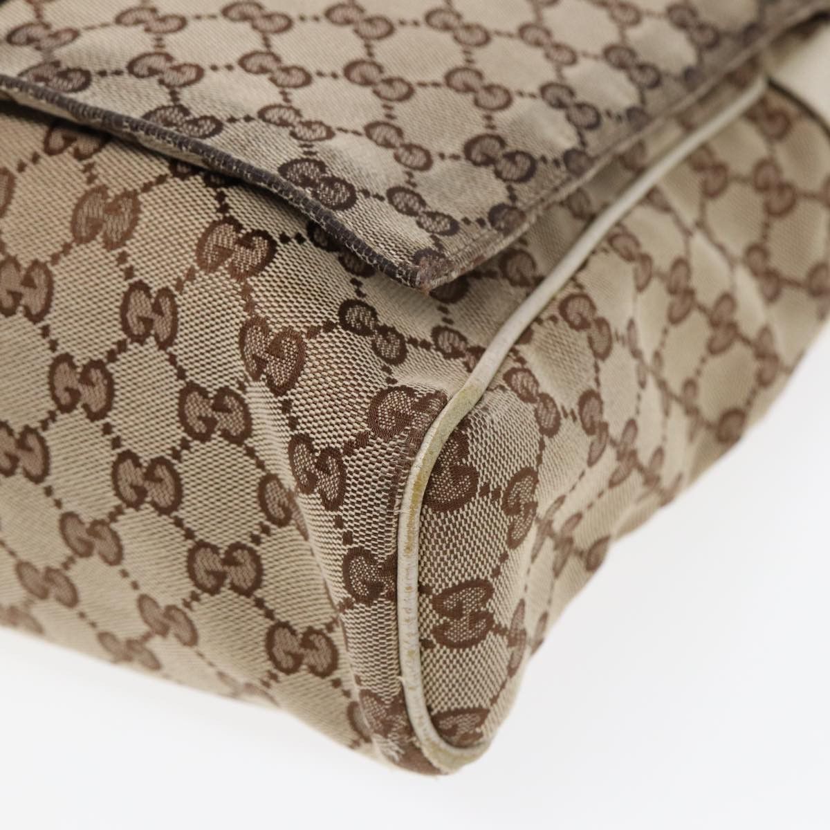Gucci GUCCI GG Canvas Shoulder Bag Beige Silver Size ONE SIZE - 13 Thumbnail
