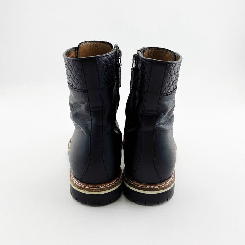 Gucci GUCCI Black Round-Toe Lace-Up Ankle Boots - Size US 8 / EU 41 - 3 Thumbnail