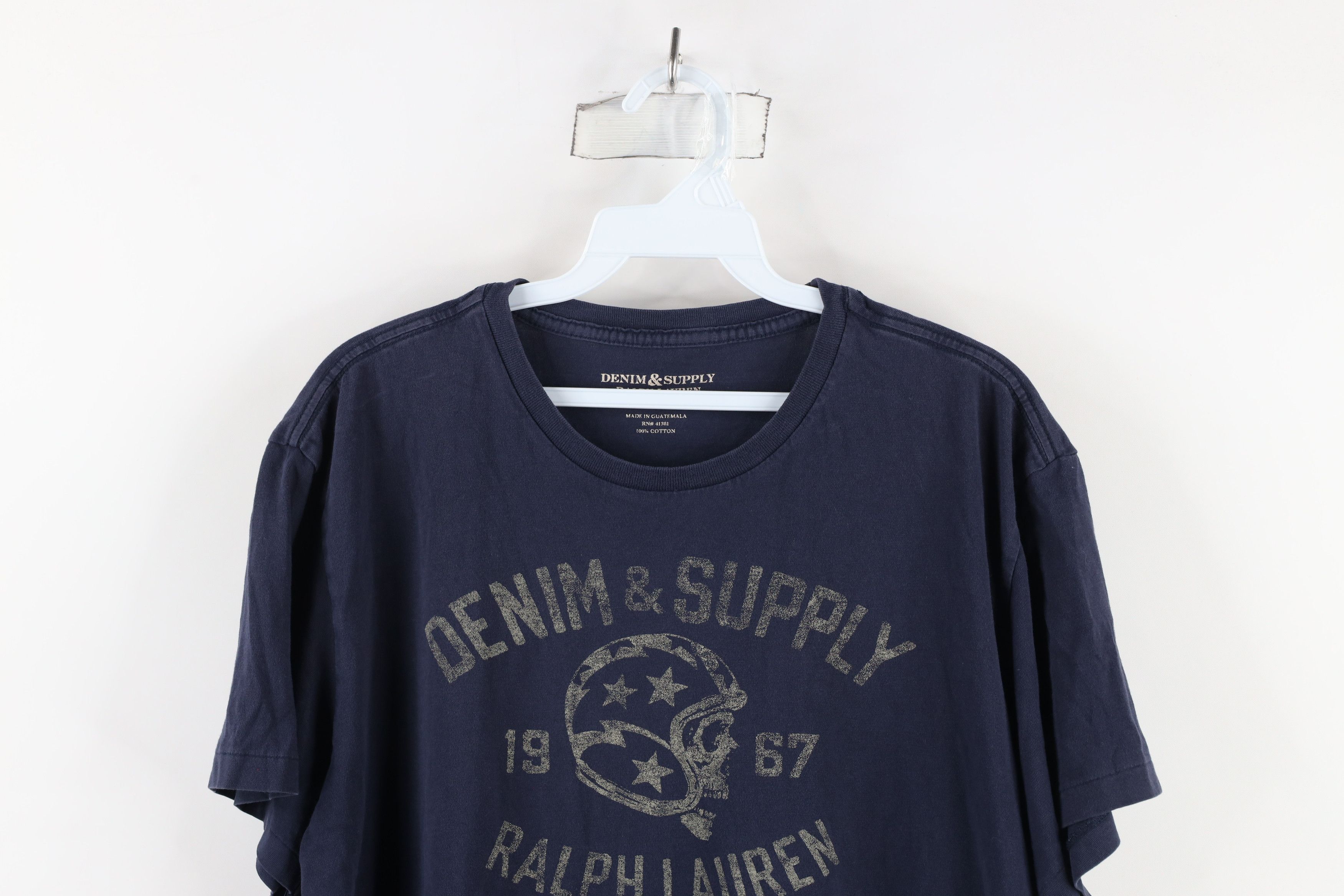 Ralph Lauren × Vintage Vintage Ralph Lauren Denim Supply Motorcycle Skull T-Shirt Size US L / EU 52-54 / 3 - 2 Thumbnail