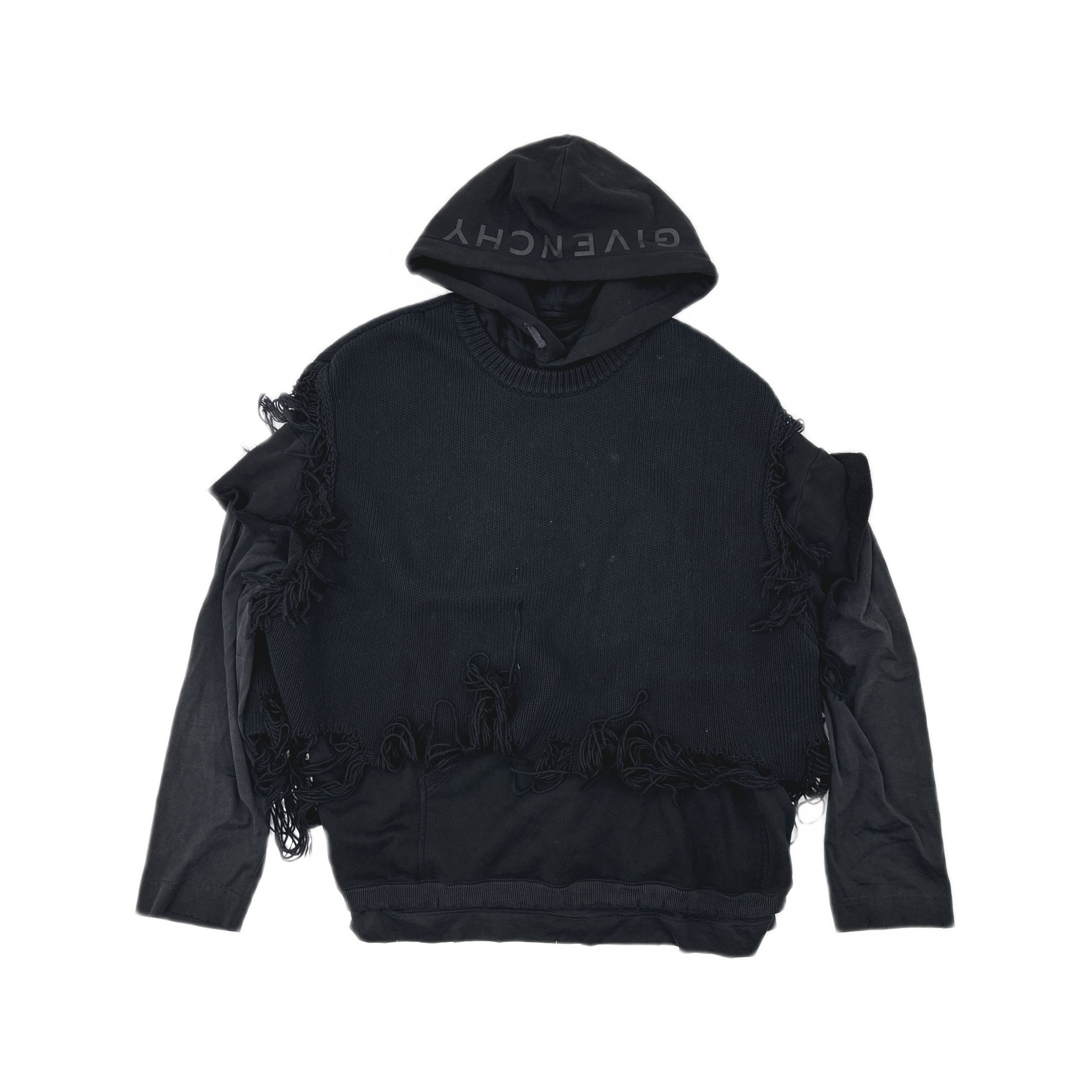 Givenchy Givenchy Distressed Layered Hoodie Size L Size US L / EU 52-54 / 3 - 1 Thumbnail