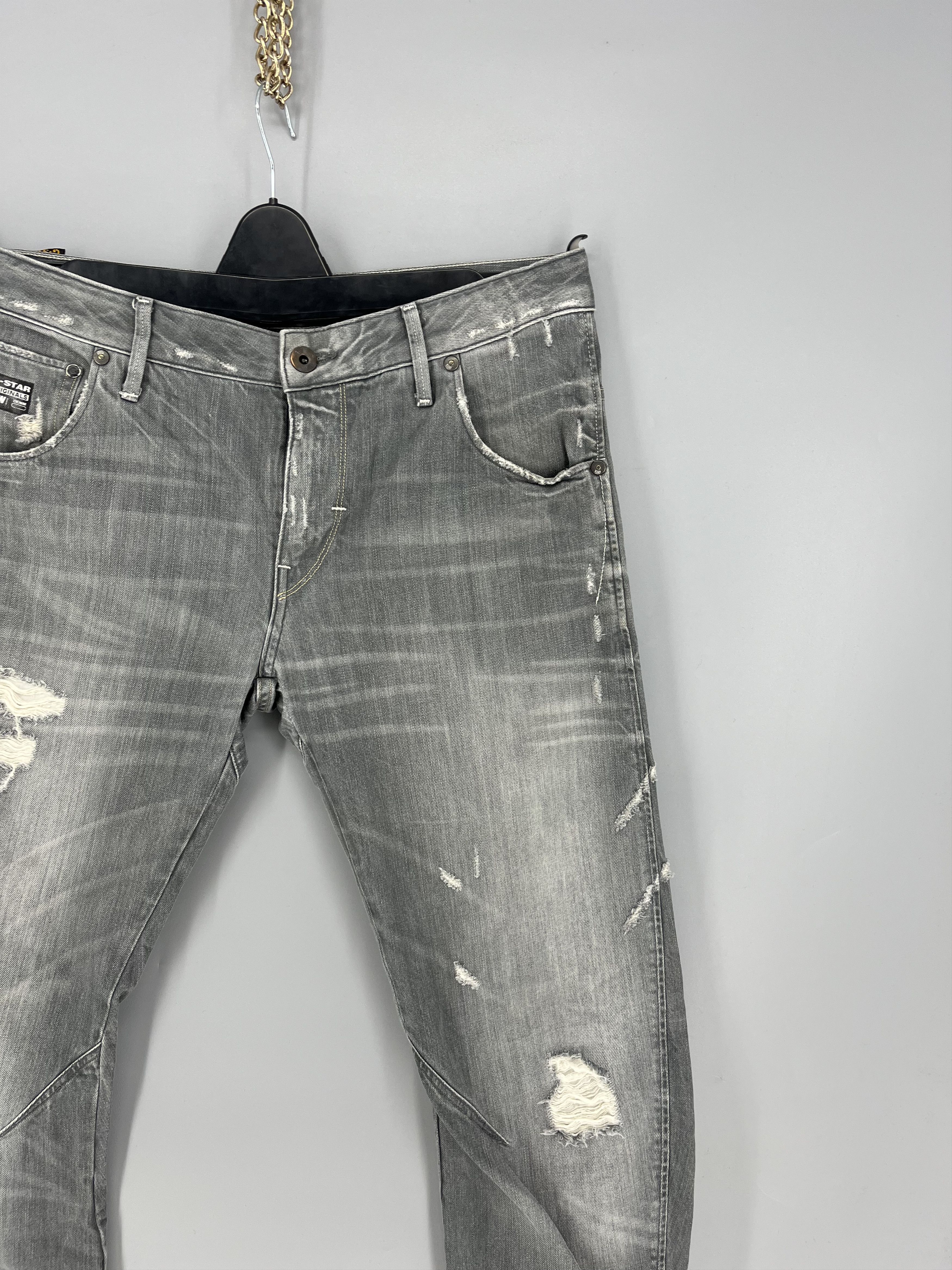 G-Star G-Star RAW GS01 Distressed Jeans Mens 33x34 Gray 3D Size US 33 - 4 Thumbnail