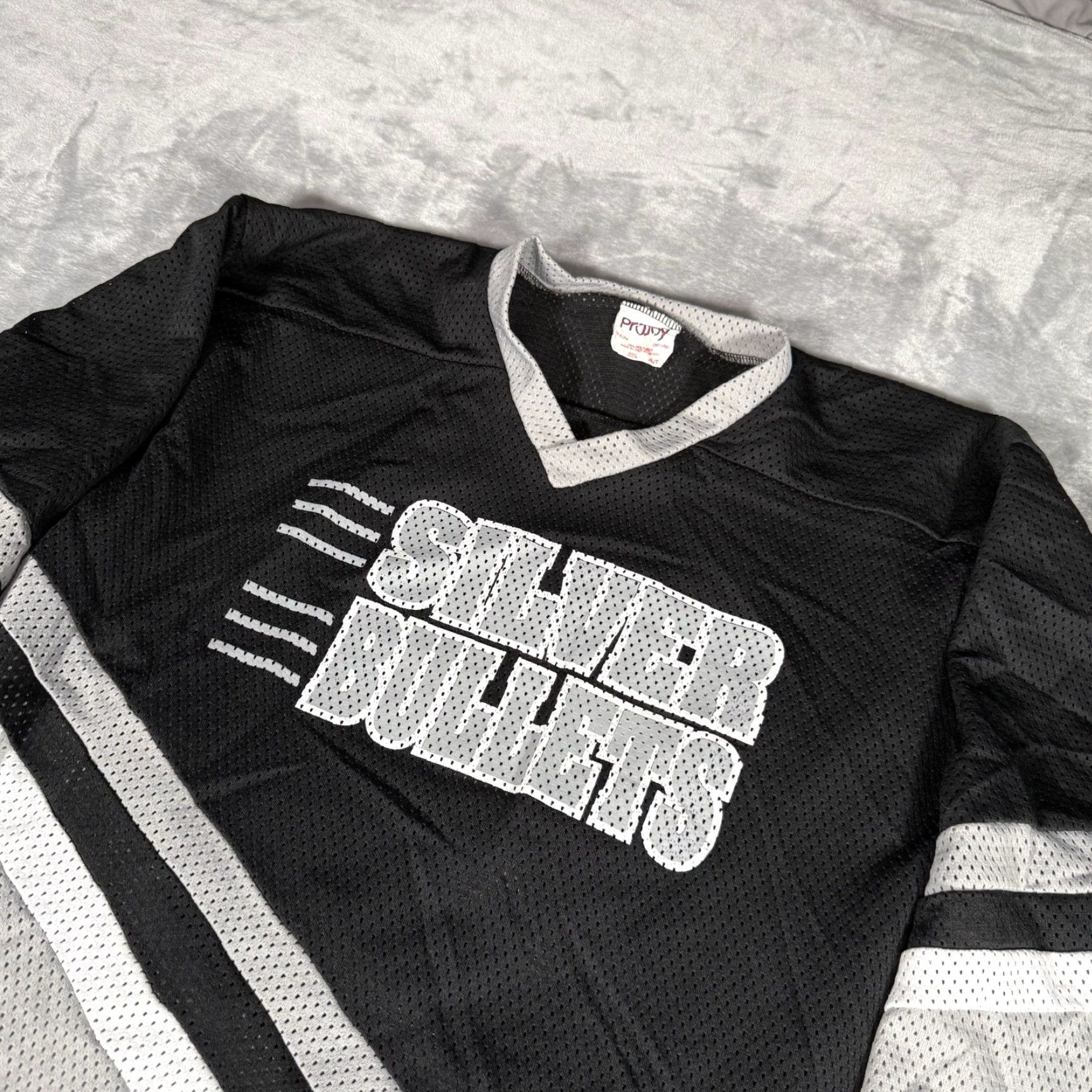 Vintage VINTAGE Silver Bullets Hockey Jersey Mens XL ProJoy Made In Canada Black Size US XL / EU 56 / 4 - 2 Thumbnail