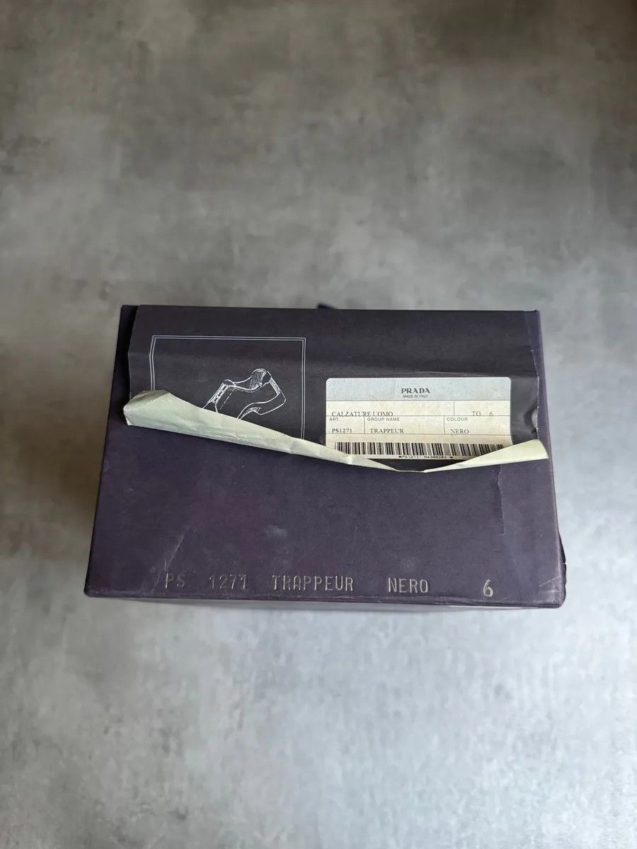 Prada × Vintage FW1999 Prada Black Leather Derby Square Toe Shoes Size US 7 / EU 40 - 11 Thumbnail