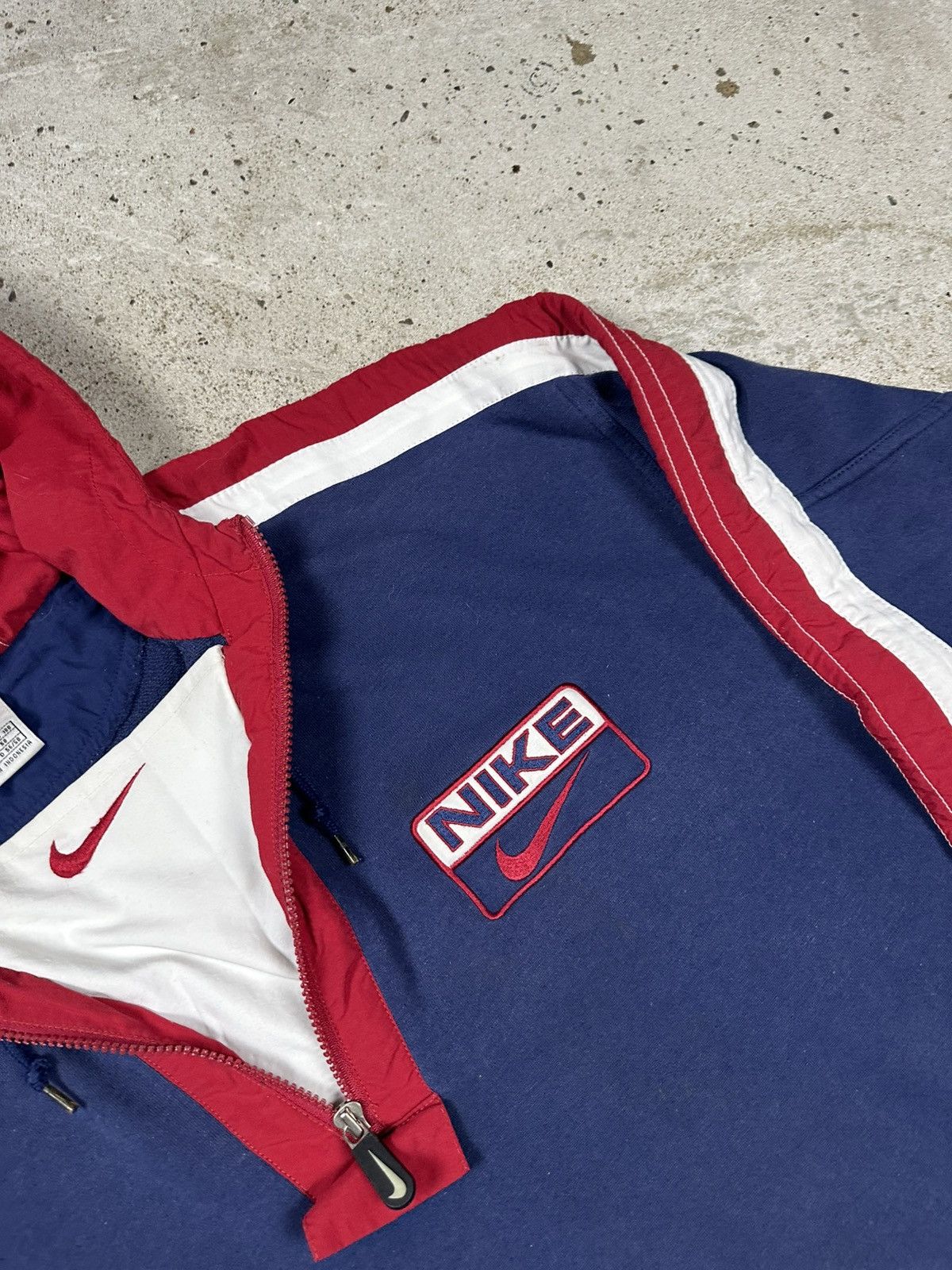 Nike Vintage 90s Nike Distressed Multi Swoosh Logo Hoodie Size US XL / EU 56 / 4 - 6 Thumbnail