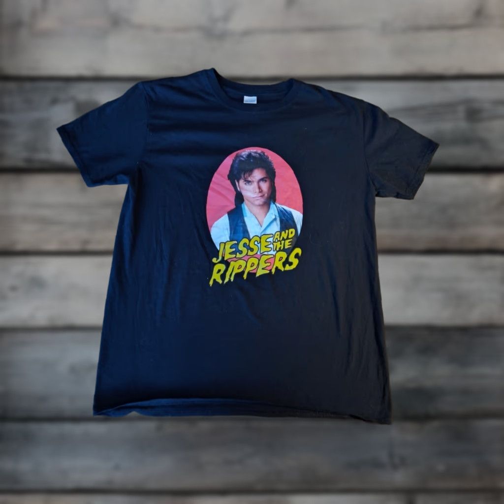 Gildan Jesse And The Rippers T-shirt Full House Uncle Jesse Tanner Family Gildan Black L Short Sleeve Men T-Shirt Vintage: No Size US L / EU 52-54 / 3 - 1 Thumbnail
